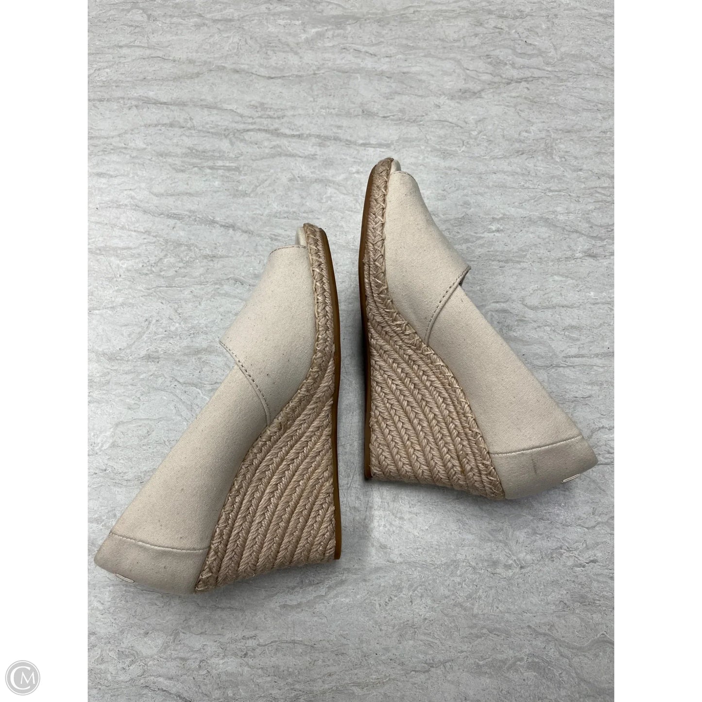 Sandals Heels Wedge By Toms In Beige, Size: 6.5