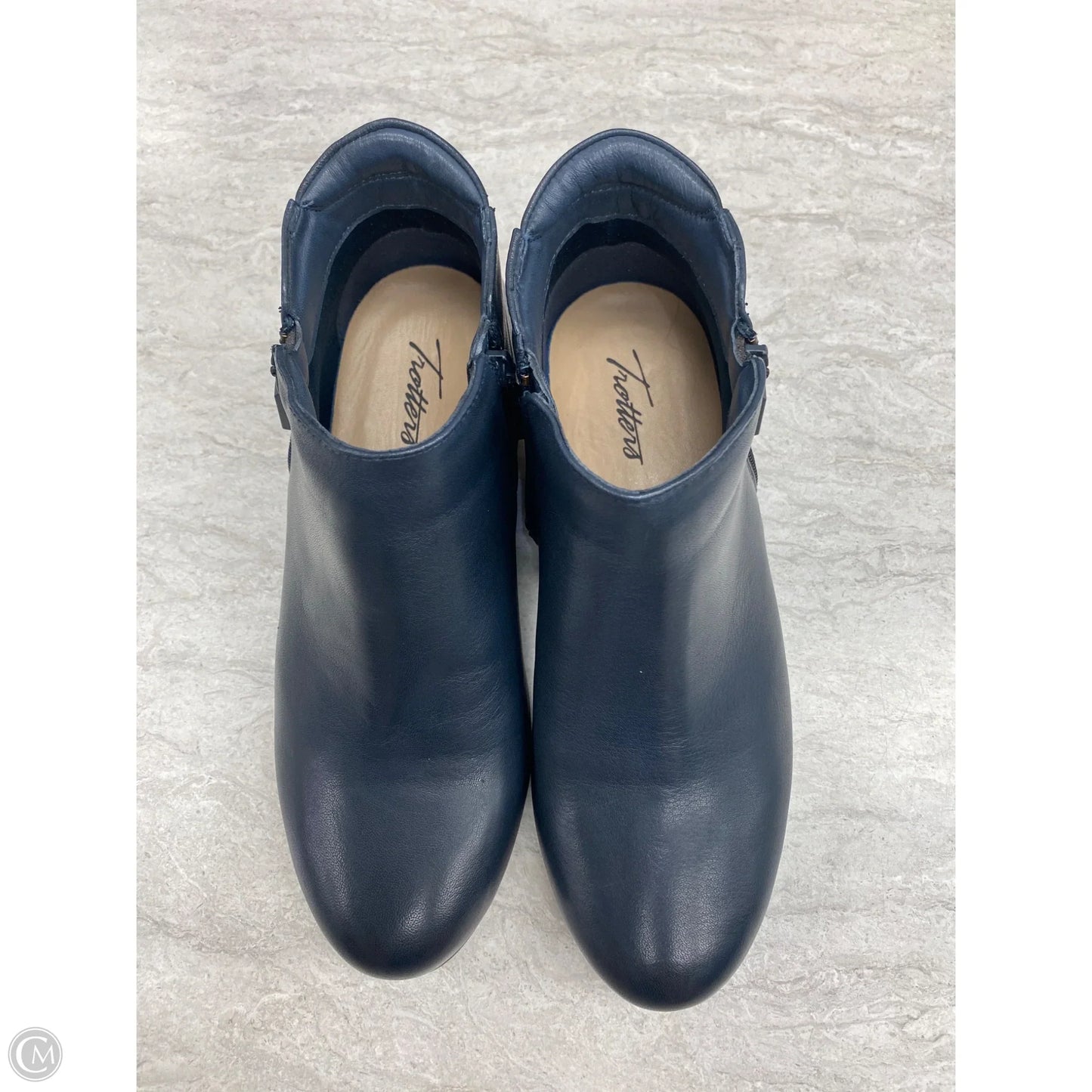 Boots Ankle Flats By Clothes Mentor In Navy, Size: 6.5