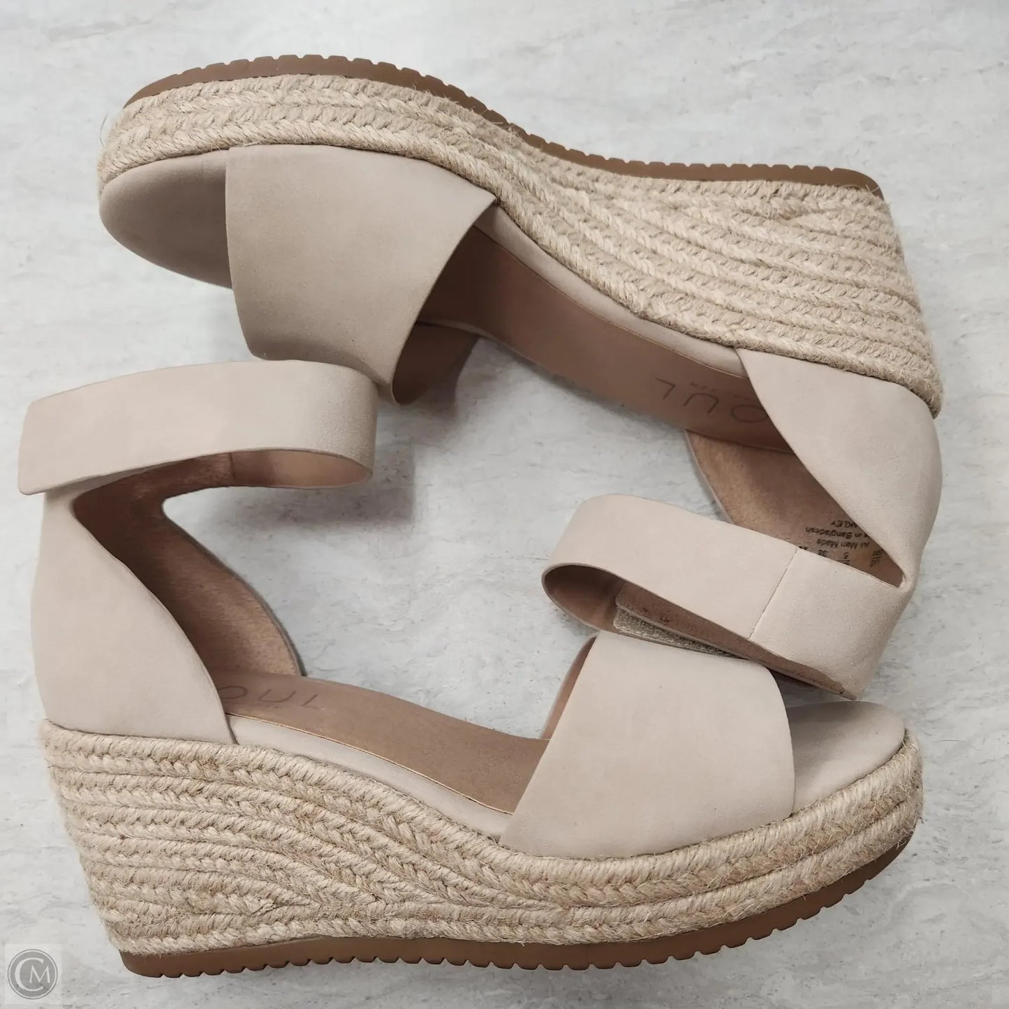 Sandals Heels Wedge By Naturalizer In Tan, Size: 8