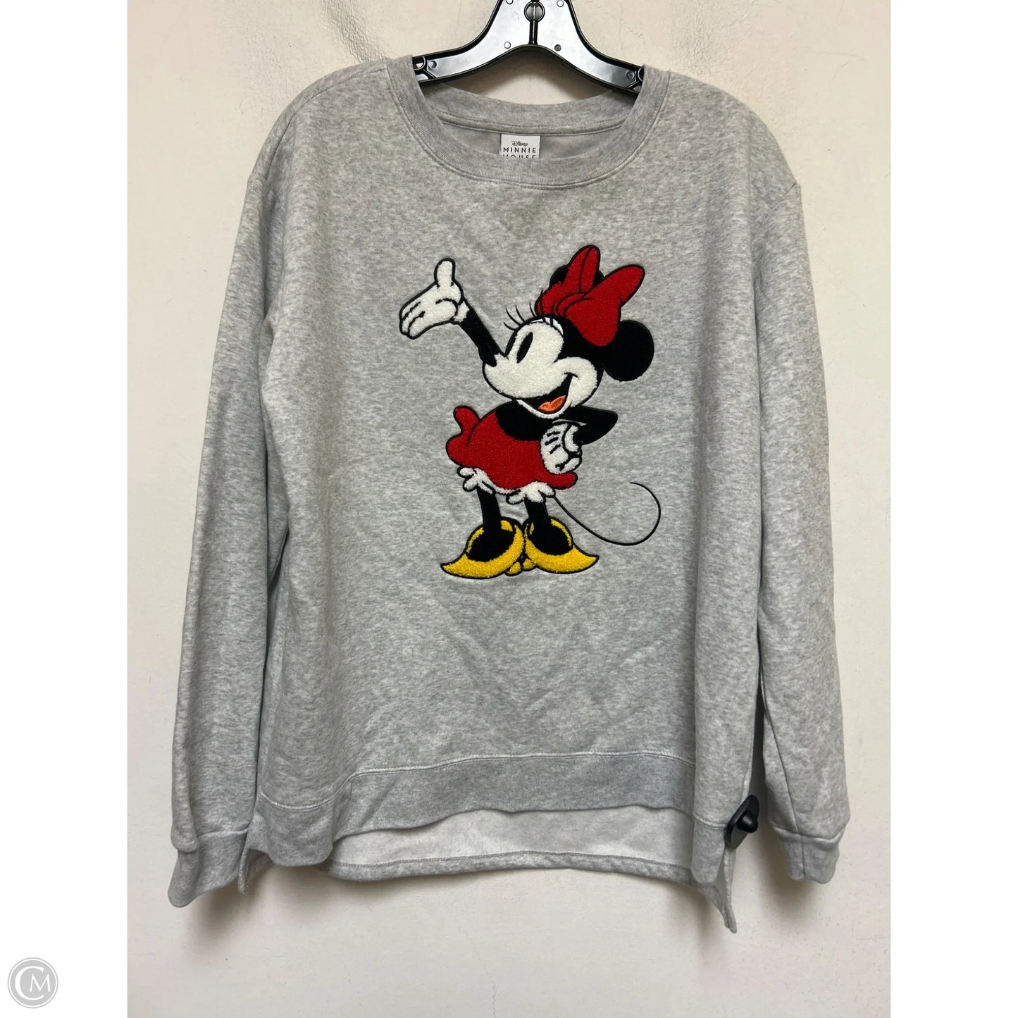 Sweatshirt Crewneck By Disney In Grey & Red, Size: Xl