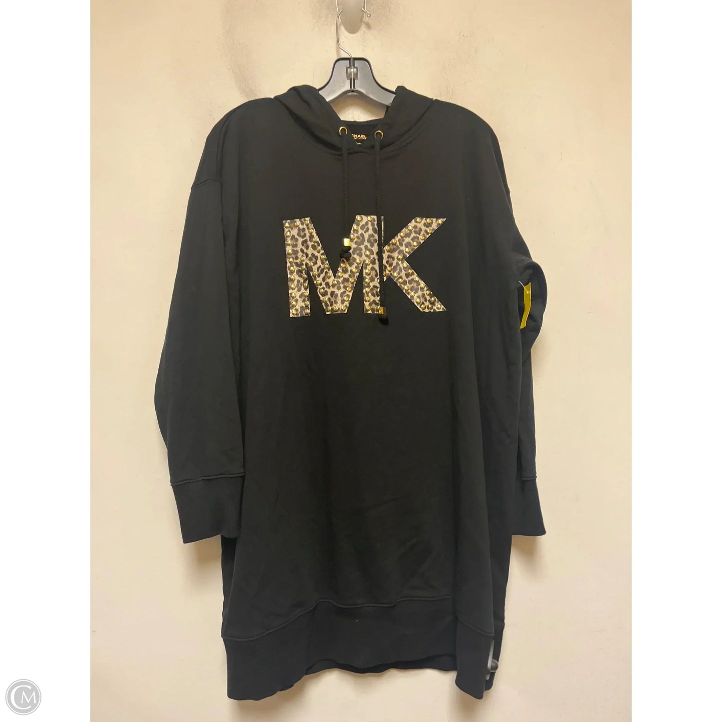 Sweatshirt Hoodie By Michael By Michael Kors In Black & Brown, Size: Xl