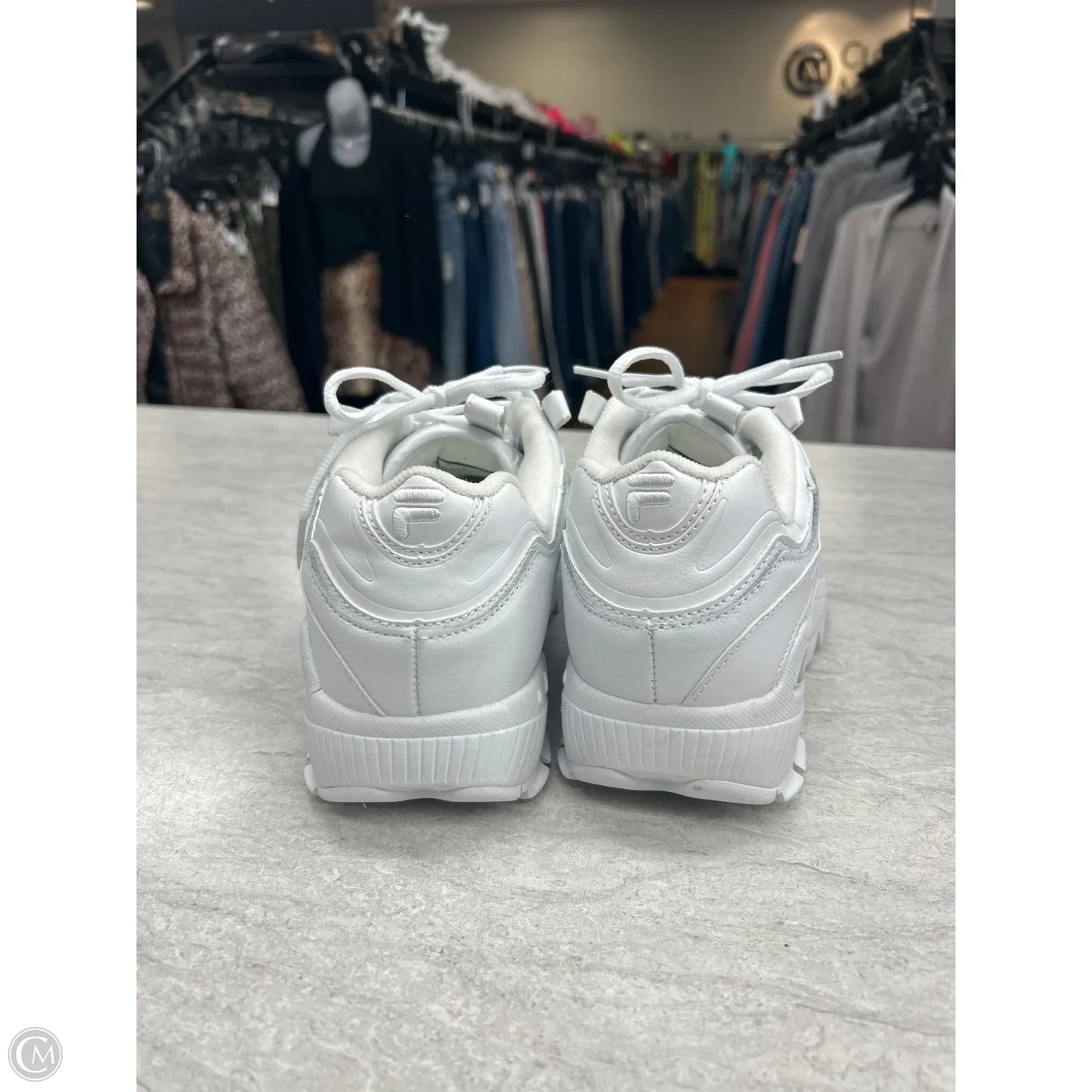 Shoes Athletic By Fila In White, Size: 11