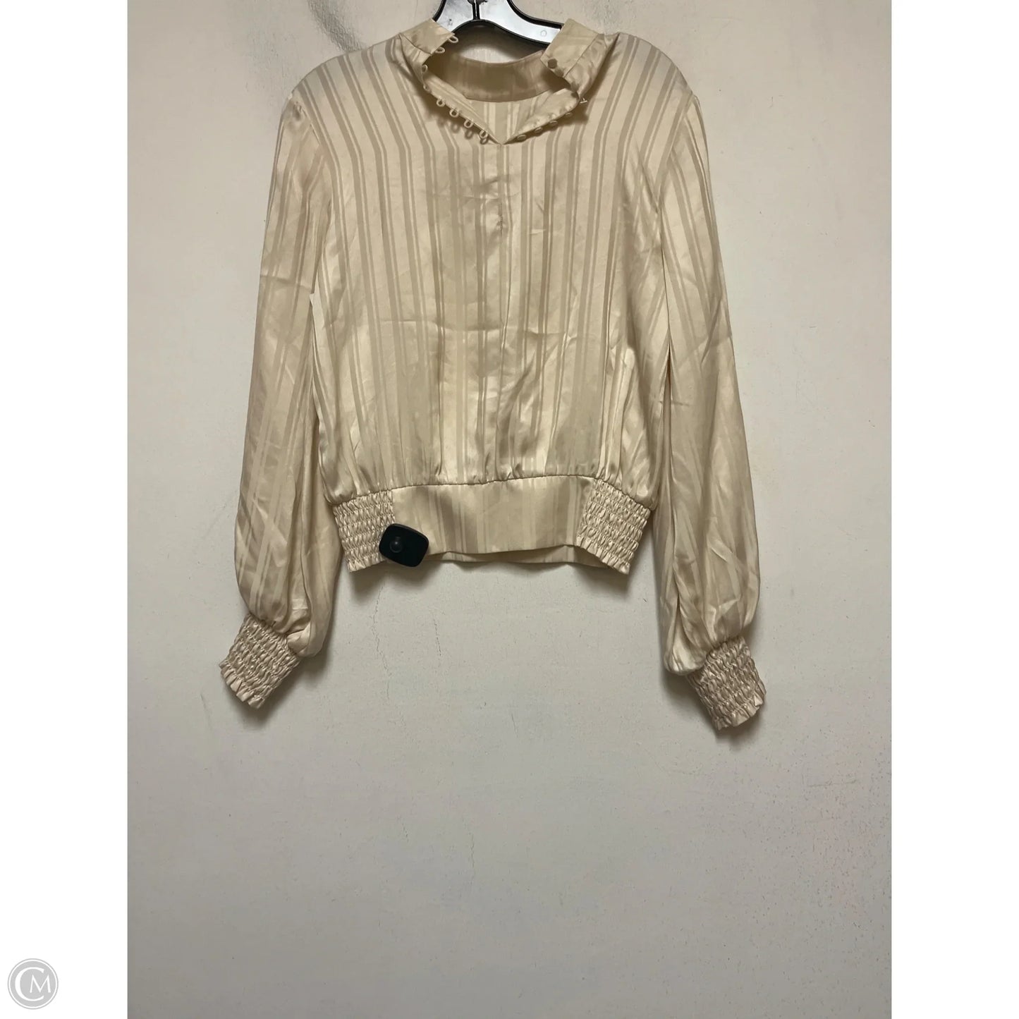 Top Long Sleeve By Frame In Cream, Size: Xs