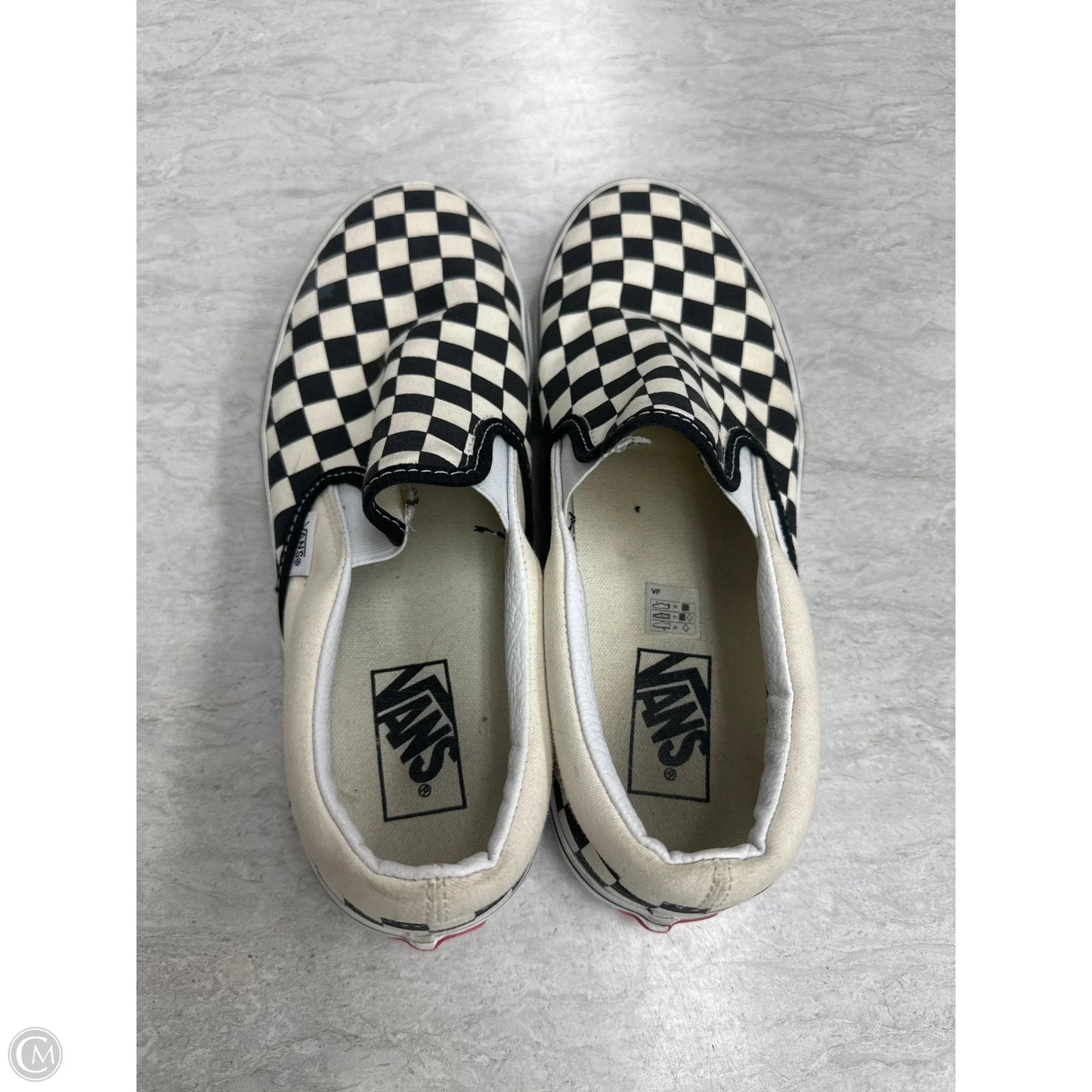 Shoes Flats By Vans In Checkered Pattern, Size: 10