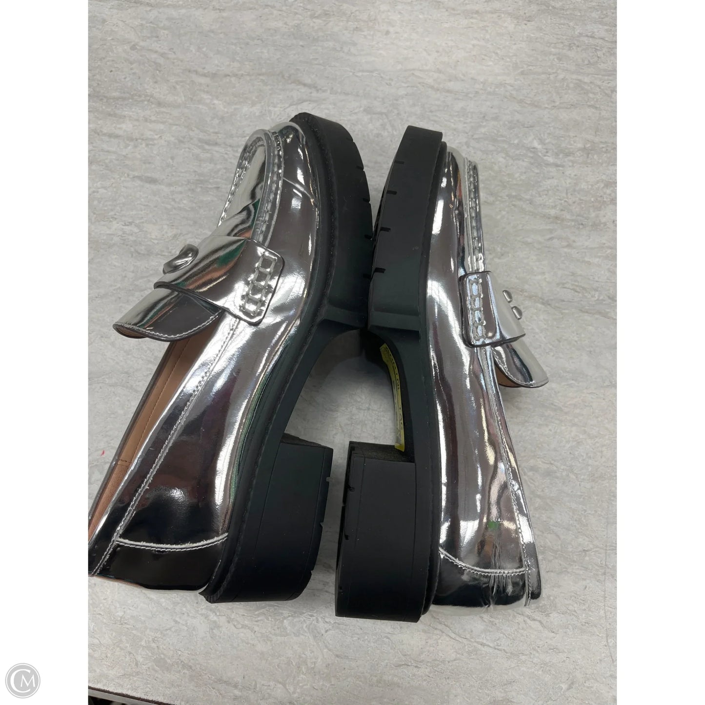 Shoes Designer By Coach In Silver, Size: 7