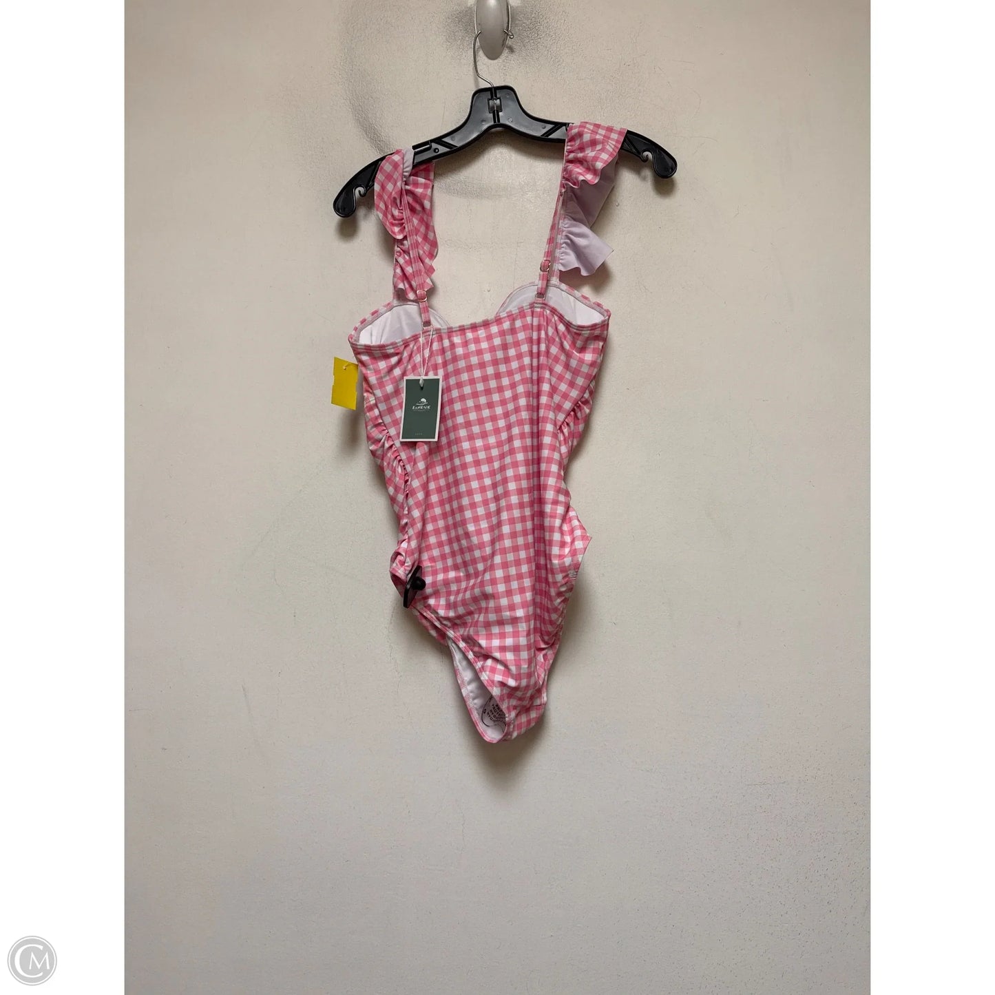 Swimsuit By Clothes Mentor In Checkered Pattern, Size: L