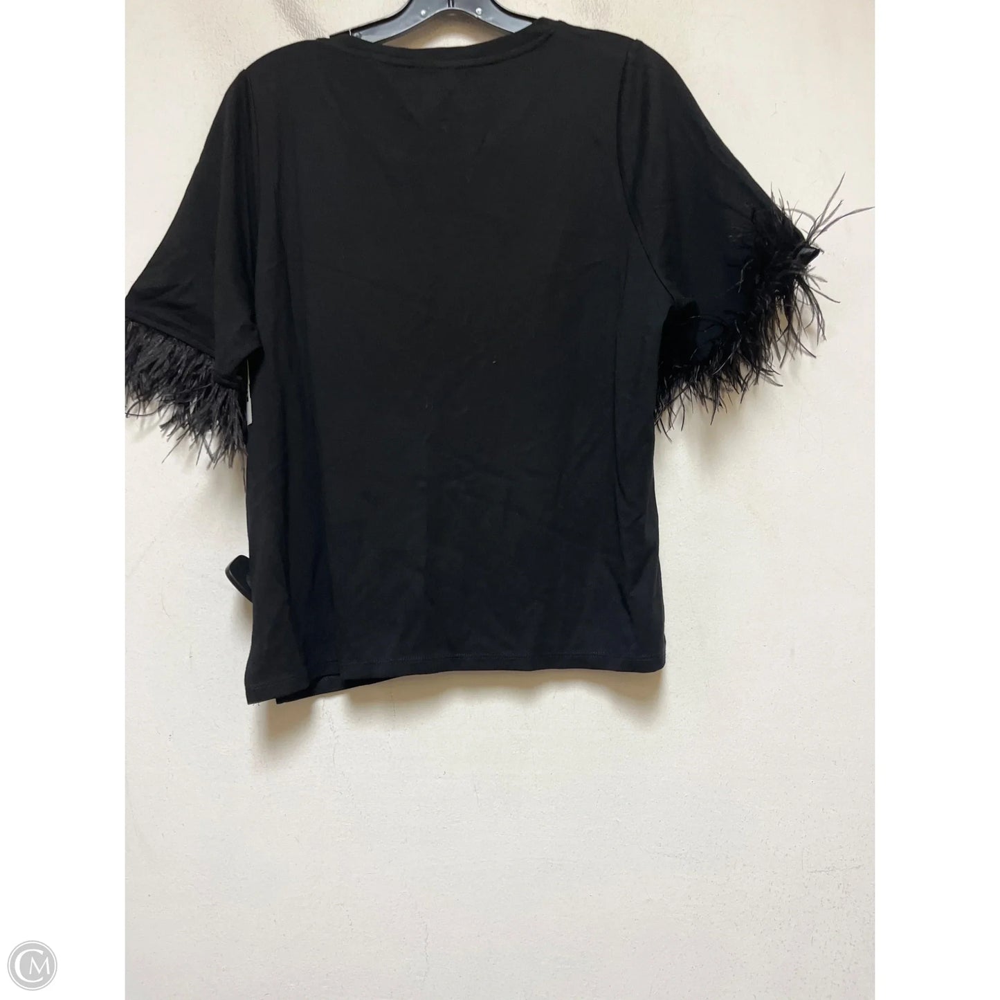 Top Short Sleeve By For Cynthia In Black, Size: L