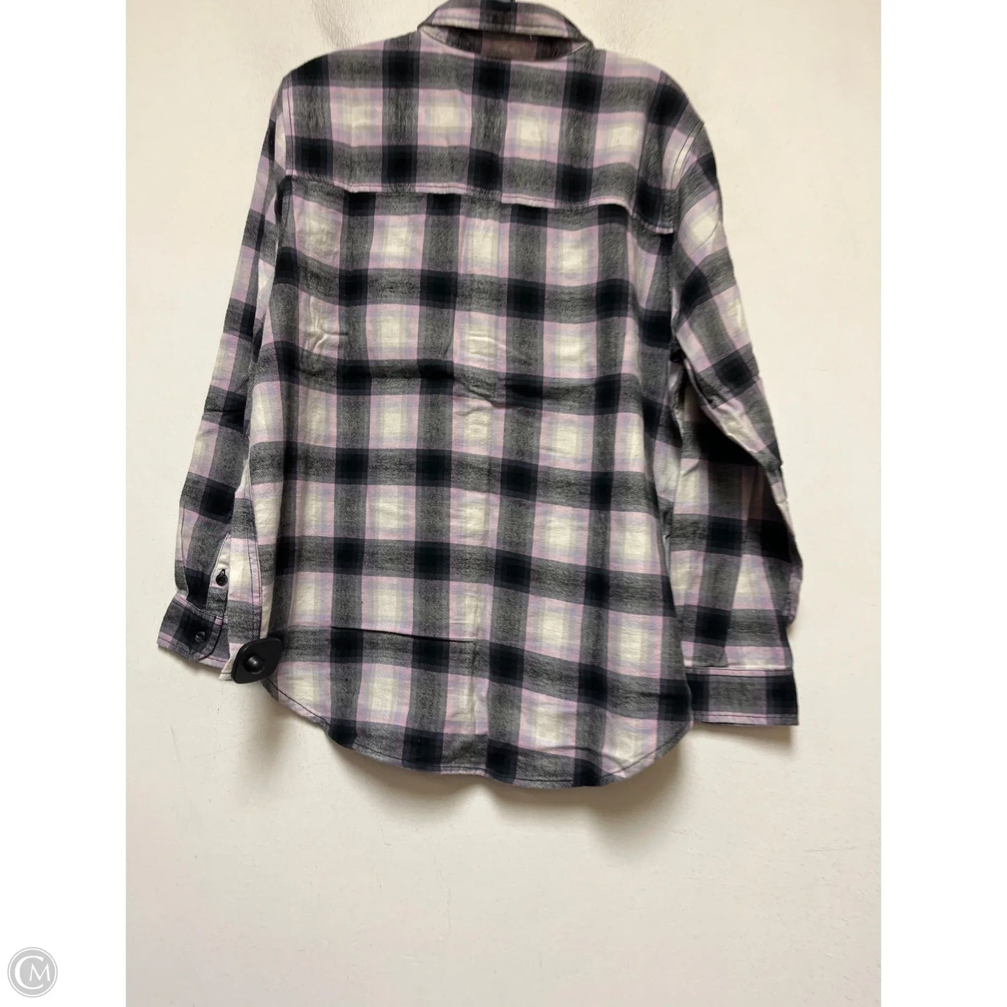 Top Long Sleeve By Universal Thread In Plaid Pattern, Size: Xl