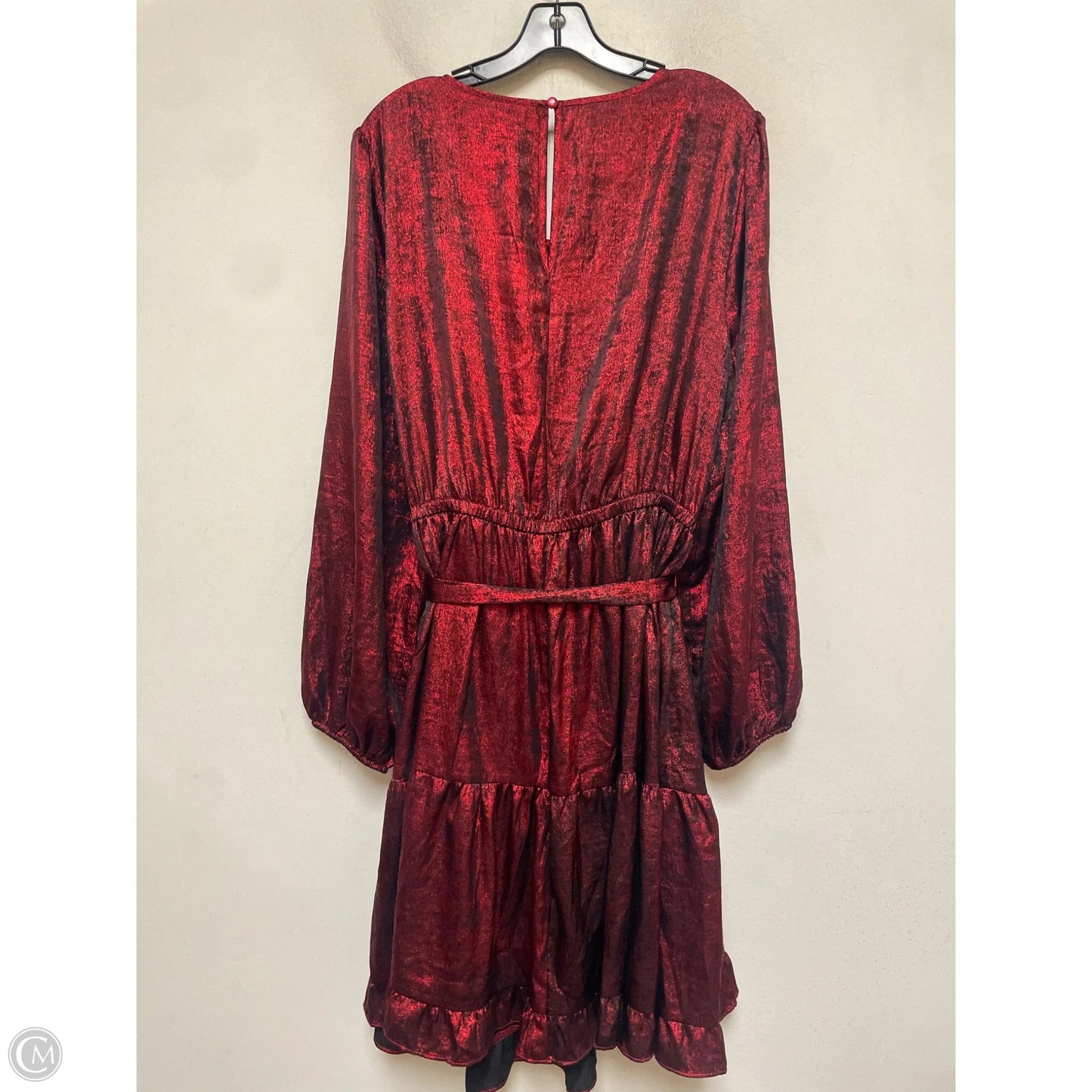 Dress Casual Midi By Lane Bryant In Red, Size: 2x