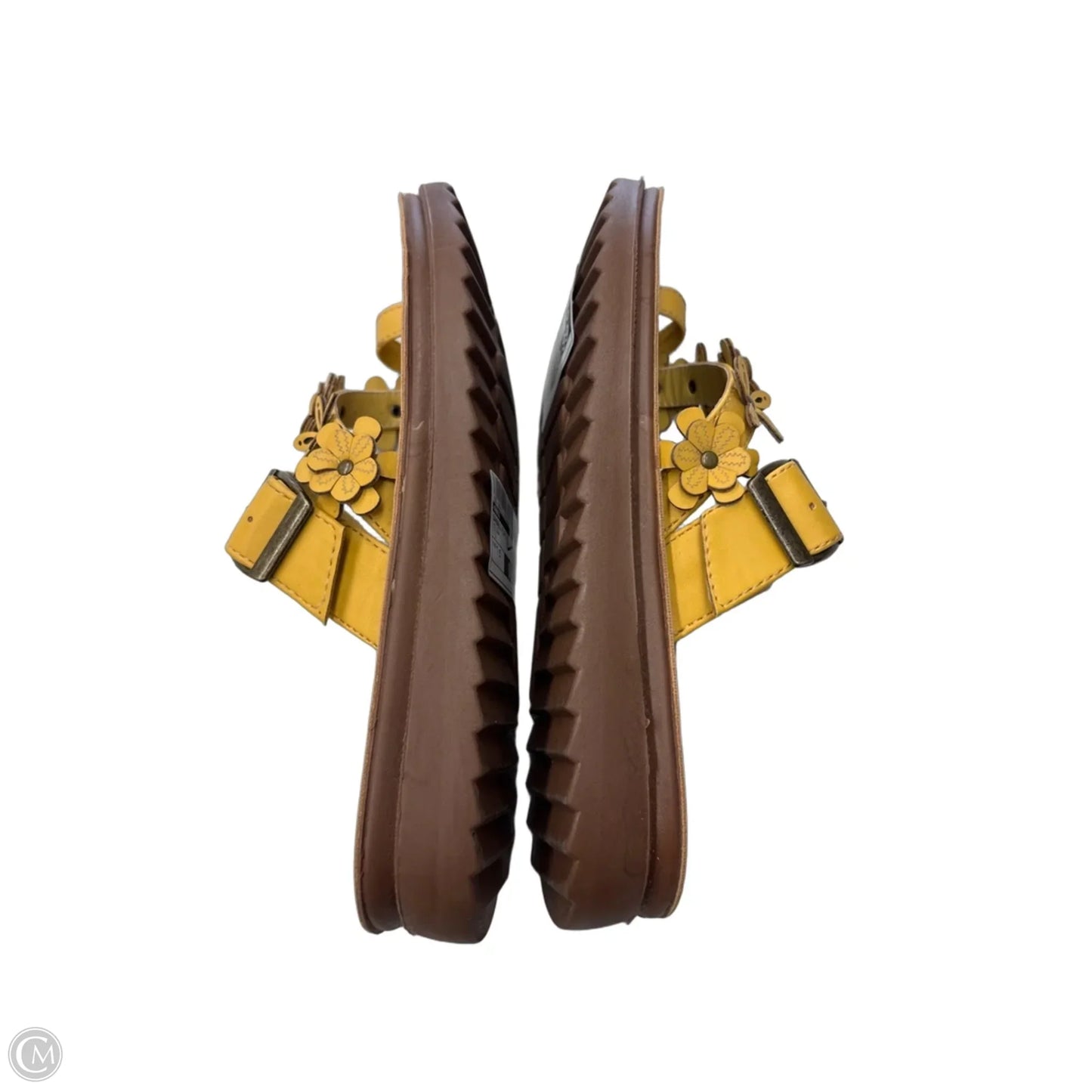 Sandals Flats By Annie In Yellow, Size: 7.5
