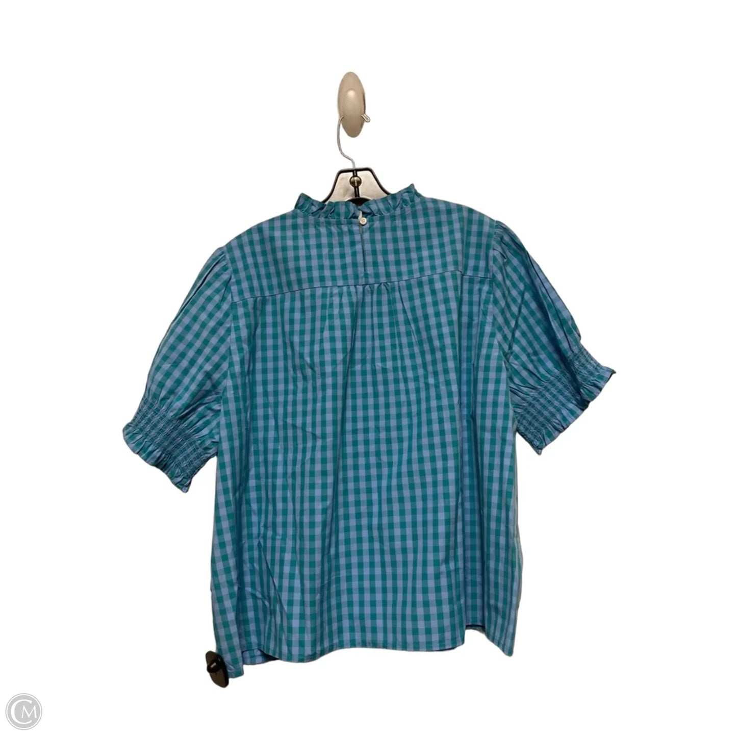 Top Short Sleeve By J. Crew In Checkered Pattern, Size: 3x