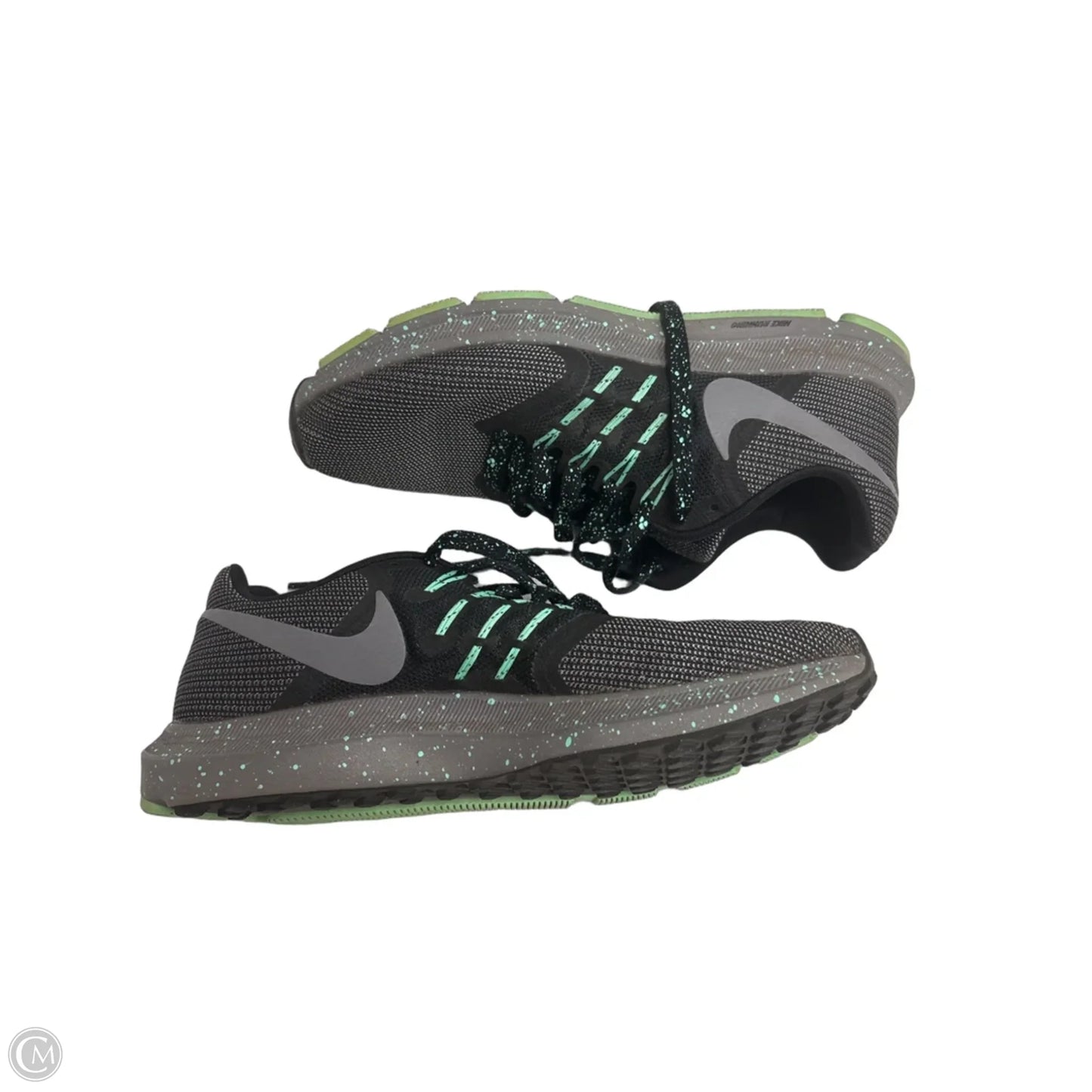 Shoes Athletic By Nike In Black & Green, Size: 8.5