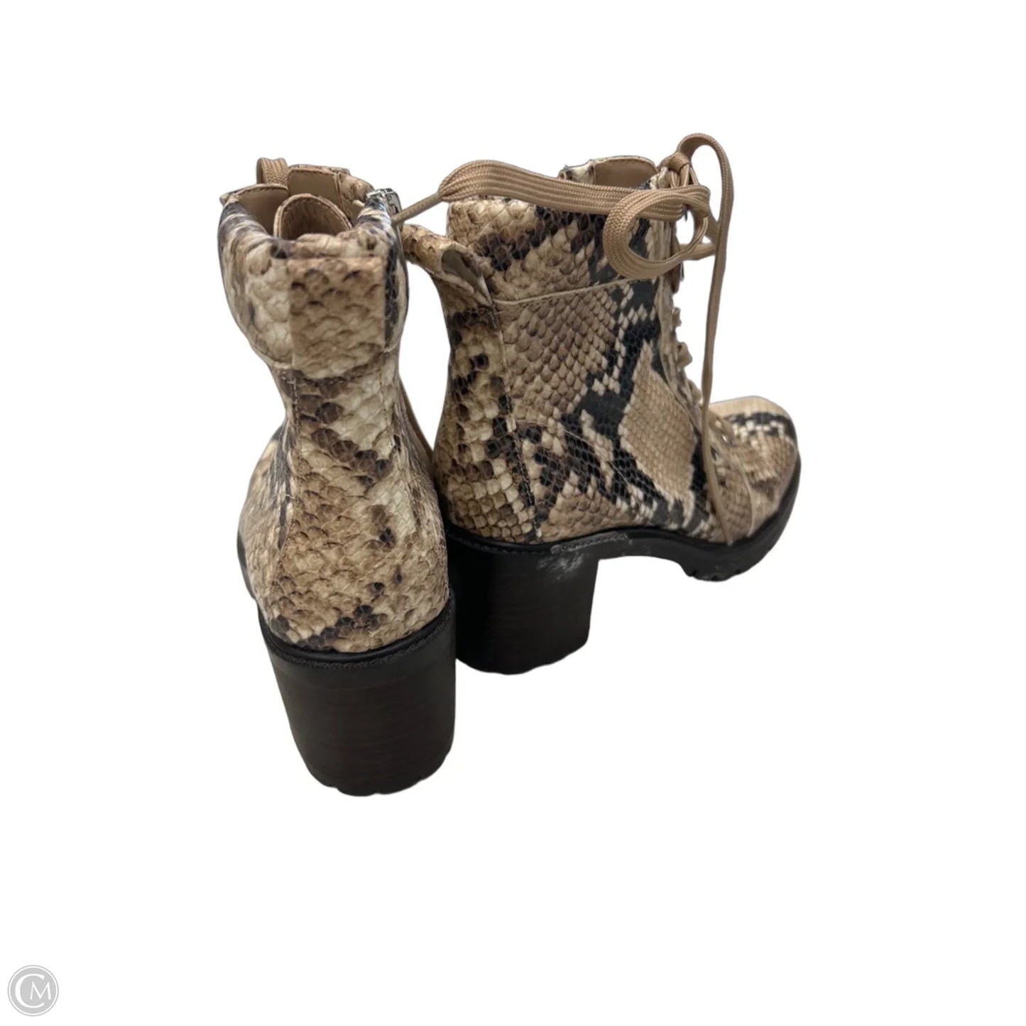 Boots Ankle Heels By Vince Camuto In Snakeskin Print, Size: 6.5