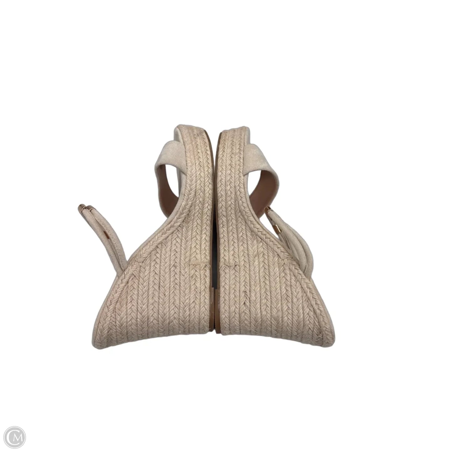 Sandals Heels Wedge By Clothes Mentor In Tan, Size: 10