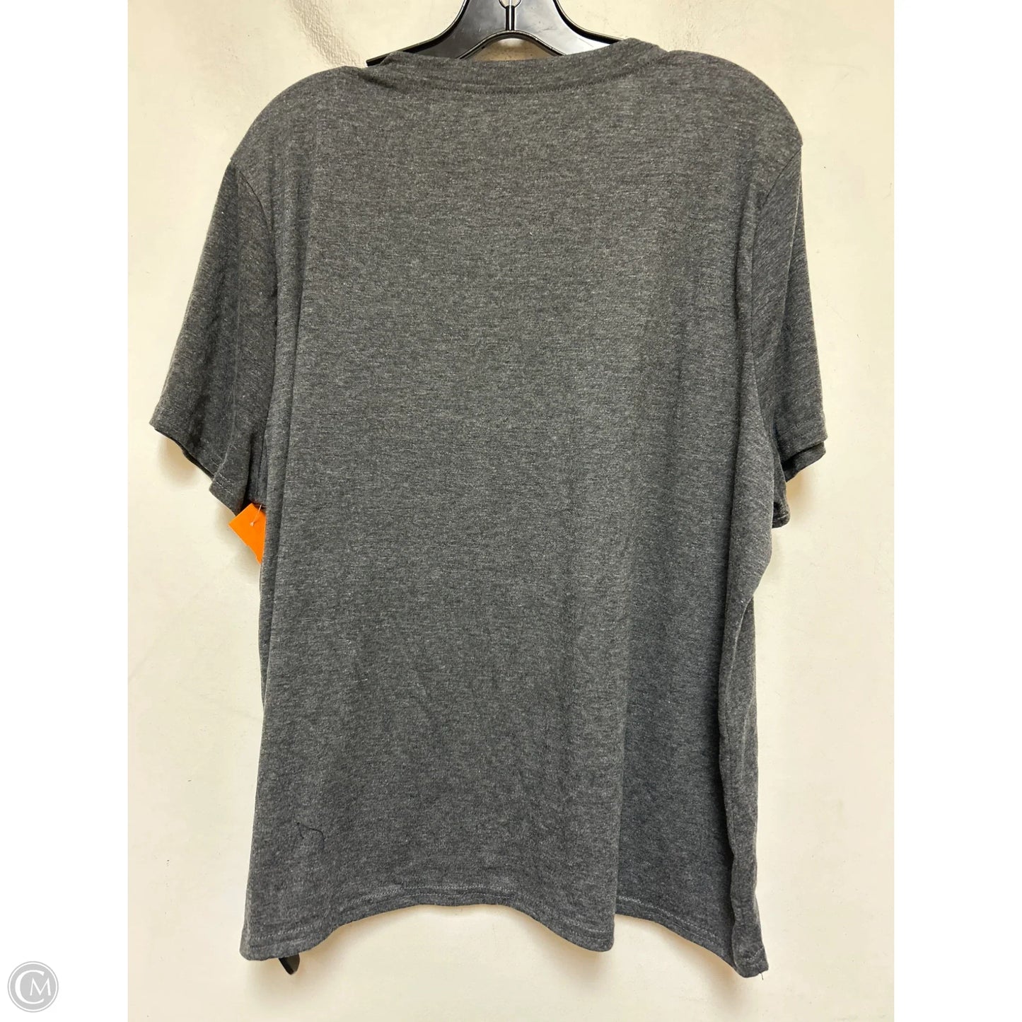 Top Short Sleeve By Clothes Mentor In Grey & Orange, Size: 2x