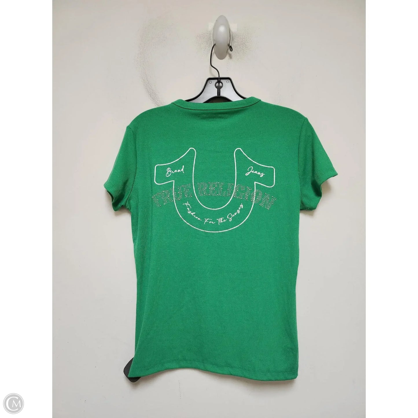 Top Short Sleeve Basic By True Religion In Green, Size: S