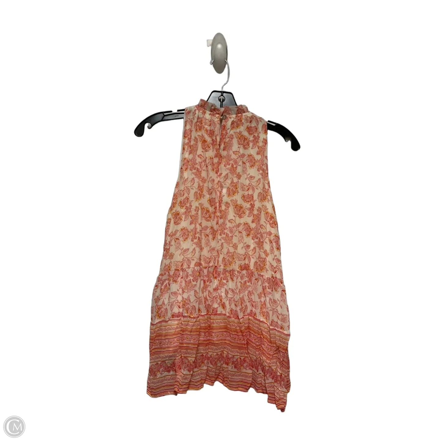 Top Sleeveless By Clothes Mentor In Orange & Pink, Size: M