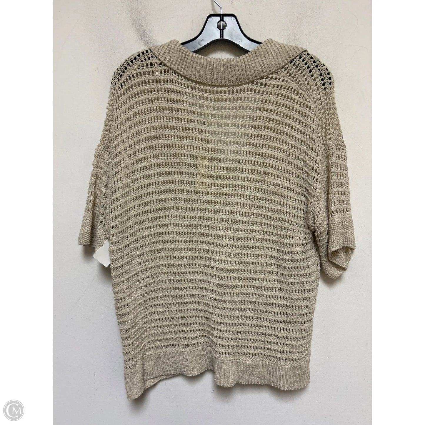 Sweater Short Sleeve By Max Studio In Tan, Size: M