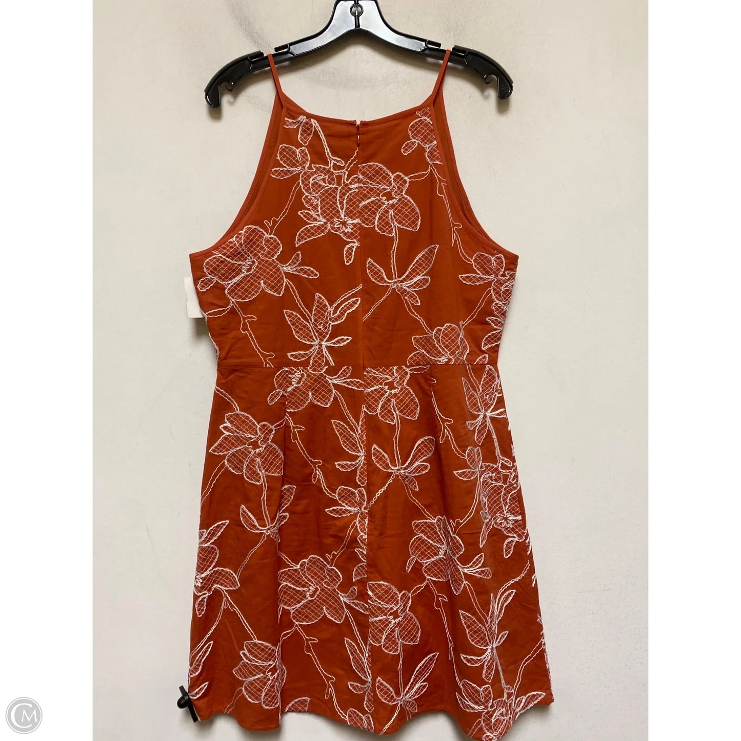 Dress Casual Short By Loft In Orange & White, Size: L
