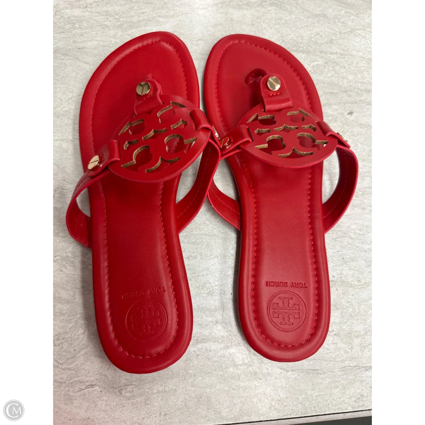 Sandals Designer By Tory Burch In Red, Size: 11
