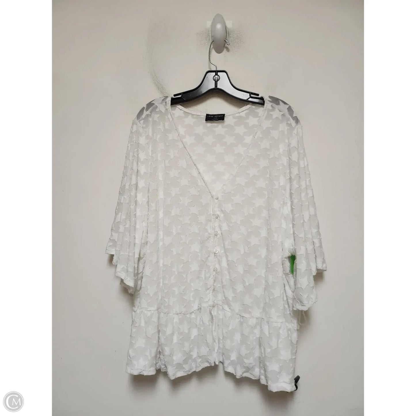 Top Short Sleeve Basic By Lane Bryant In White, Size: 4x