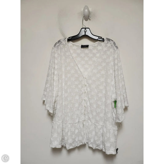 Top Short Sleeve Basic By Lane Bryant In White, Size: 4x