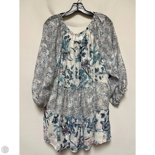 Top Short Sleeve By Cupio In Floral Print, Size: 1x
