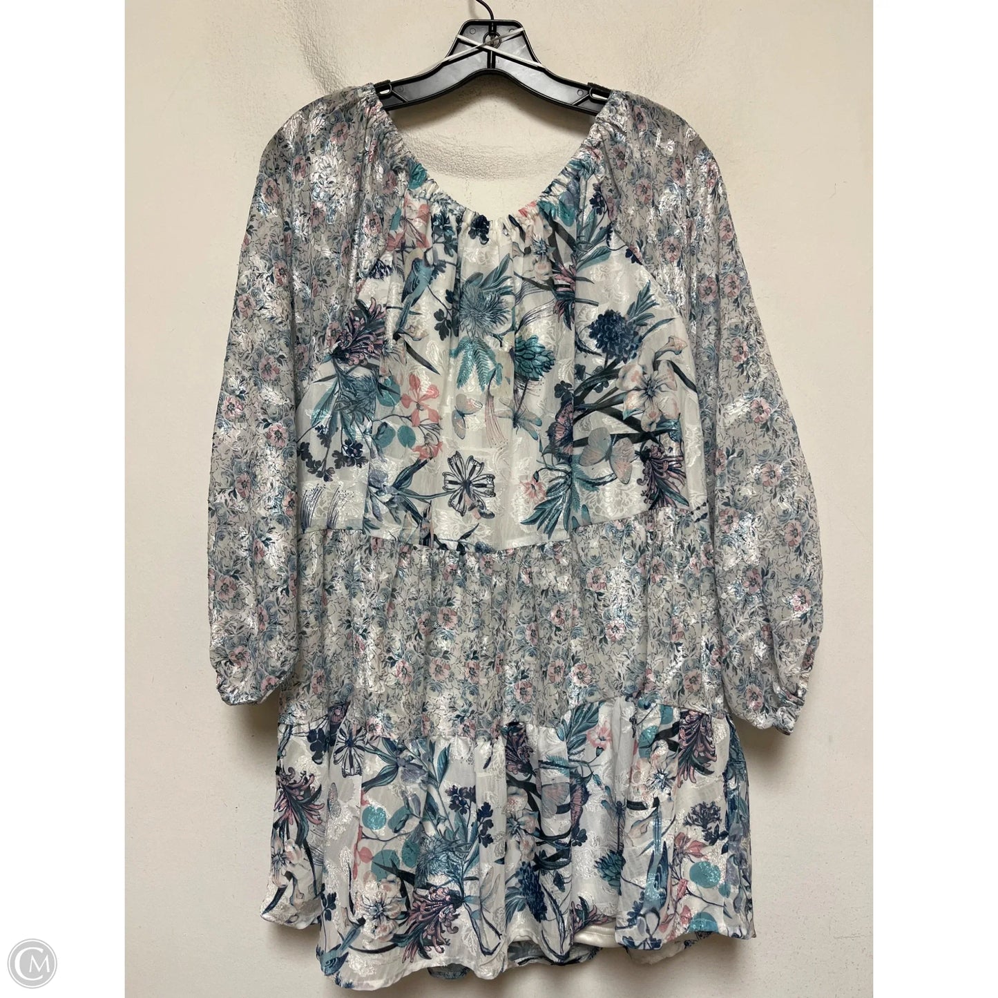 Top Short Sleeve By Cupio In Floral Print, Size: 1x