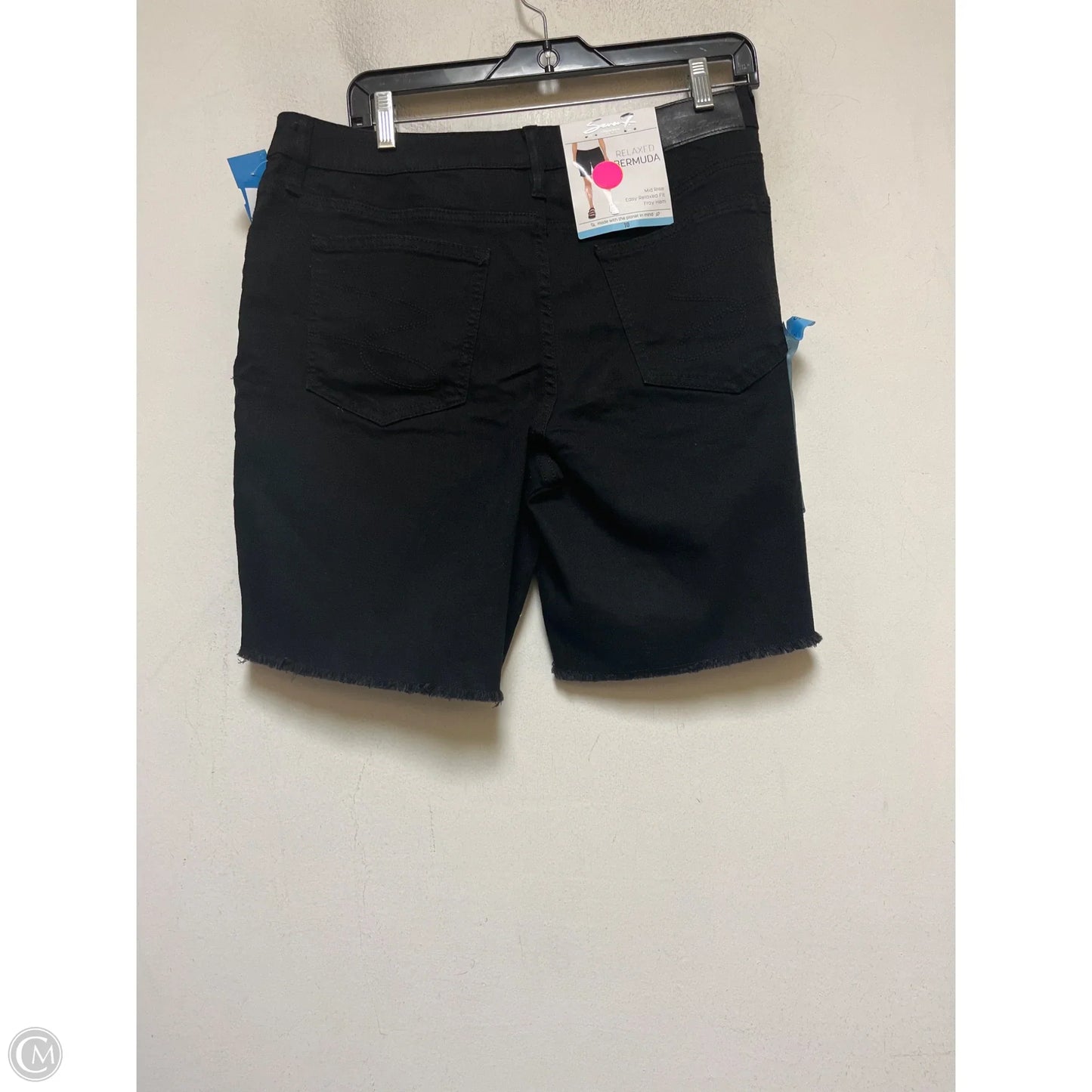 Shorts By Seven 7 In Black Denim, Size: 10