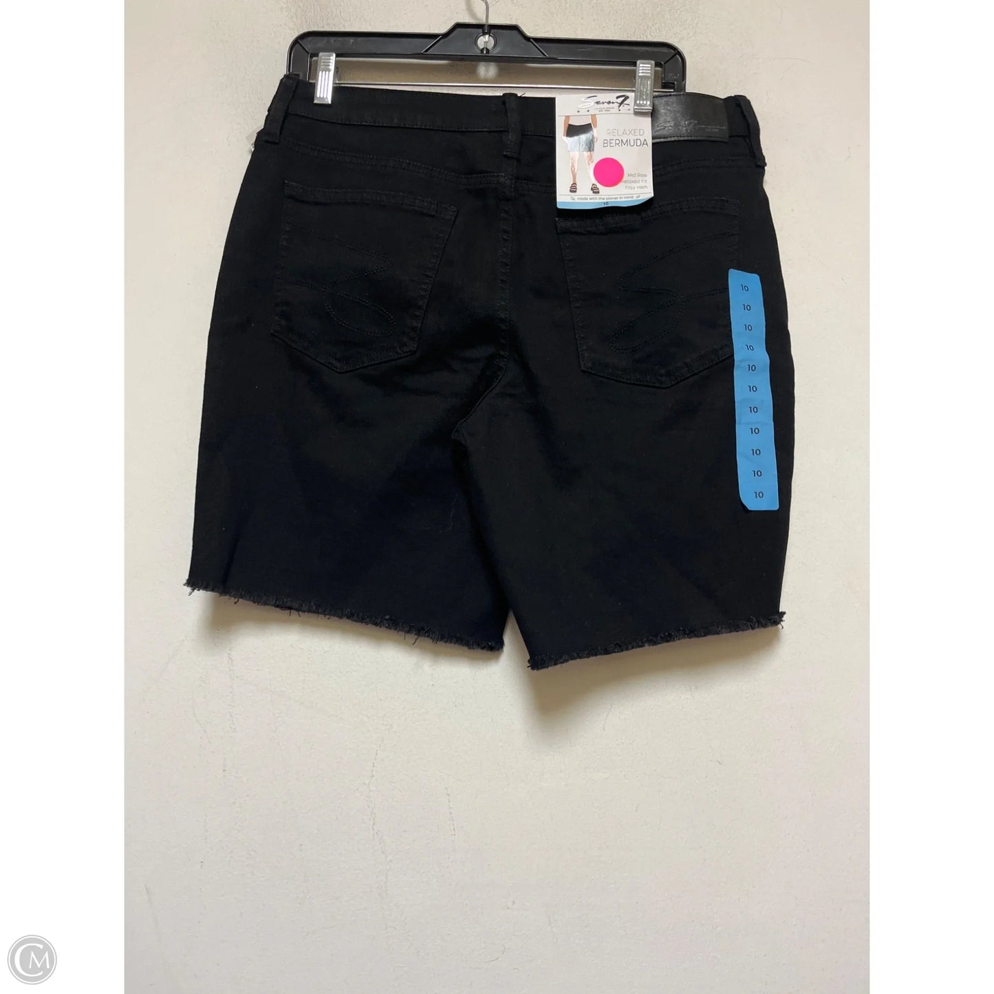 Shorts By Seven 7 In Black Denim, Size: 10