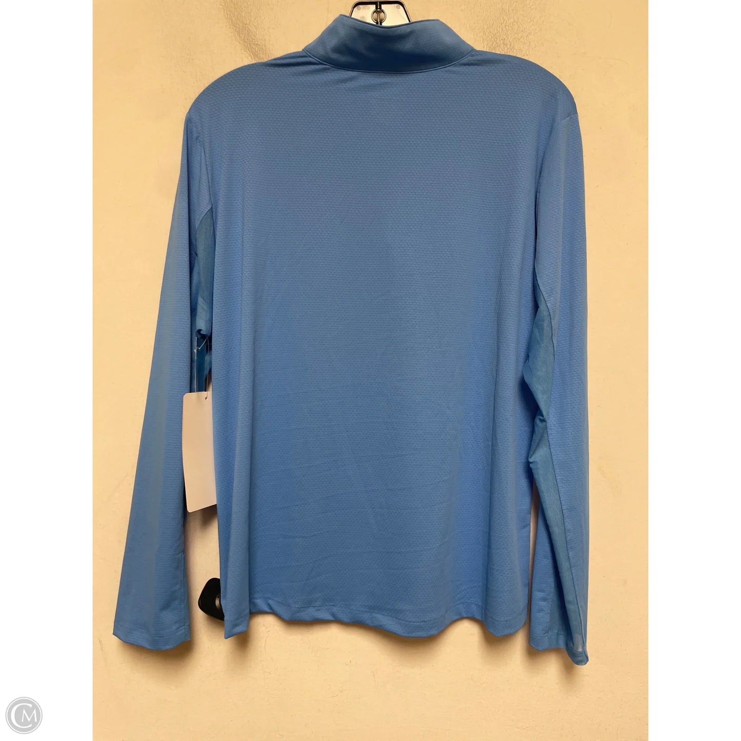 Athletic Top Long Sleeve Collar By Gottex In Blue, Size: Xl