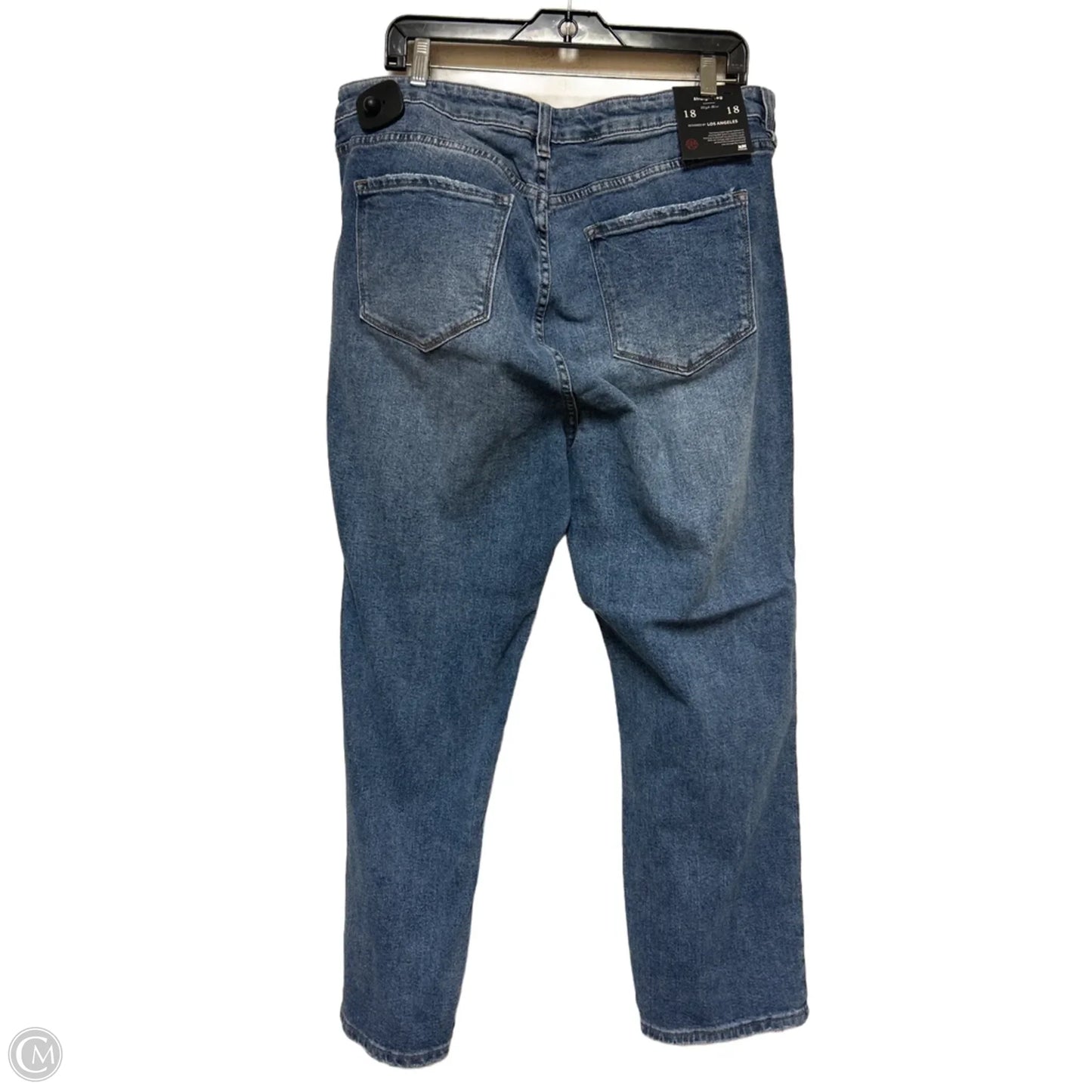 Jeans Straight By Black Label In Blue Denim, Size: 18