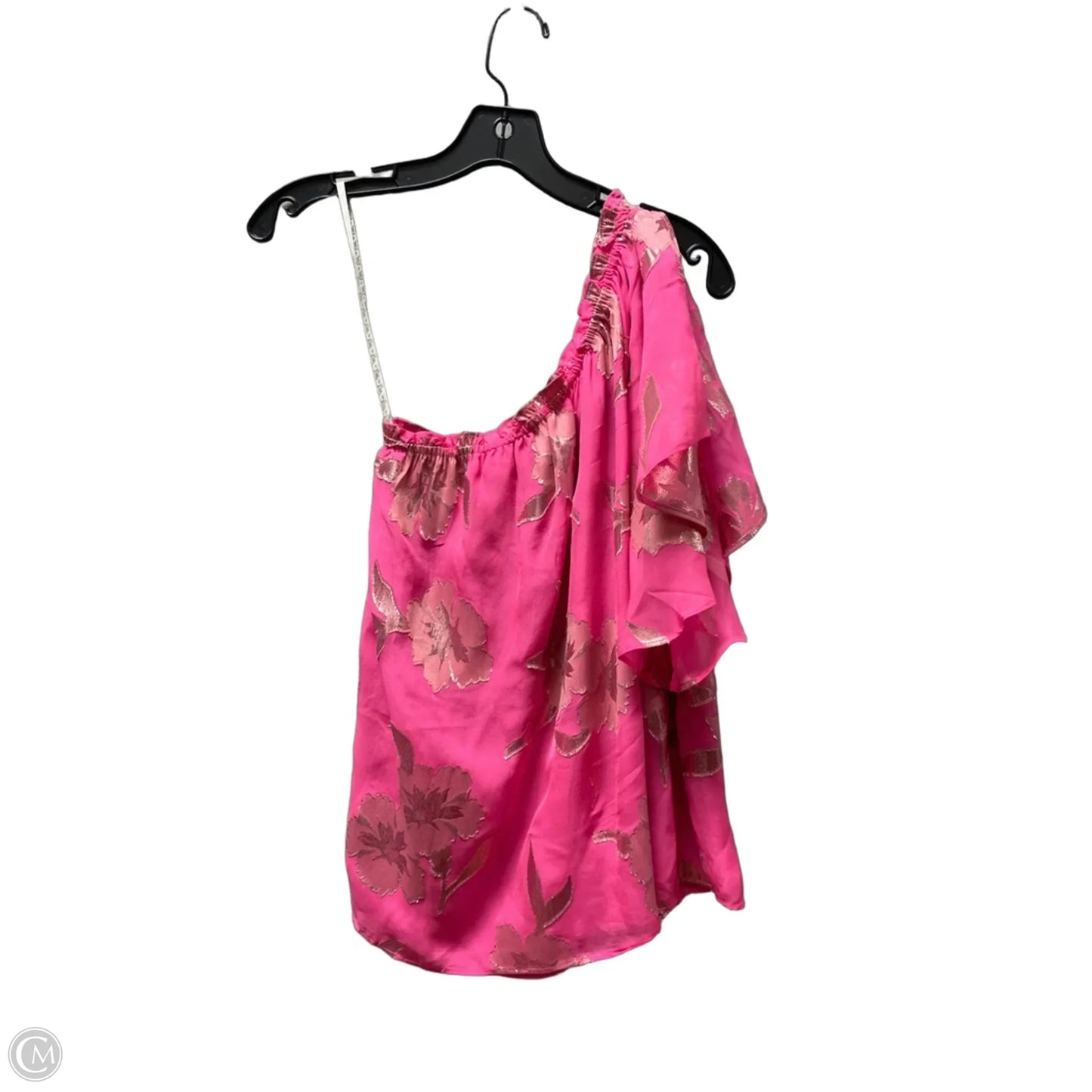 Top Short Sleeve Designer By Lilly Pulitzer In Gold & Pink, Size: S