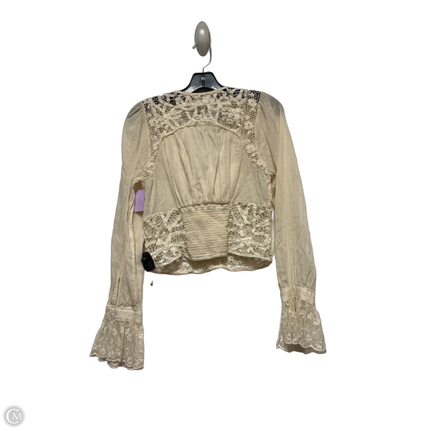 Top Long Sleeve By Free People In Cream, Size: M