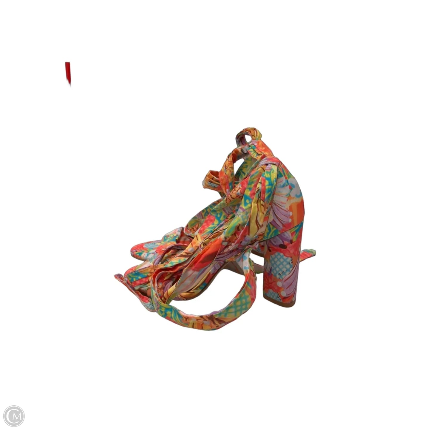 Sandals Heels Block By Gianni Bini In Tropical Print, Size: 6