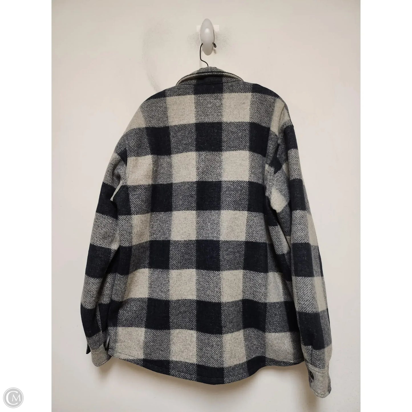 Jacket Shirt By Banana Republic In Plaid Pattern, Size: Xl