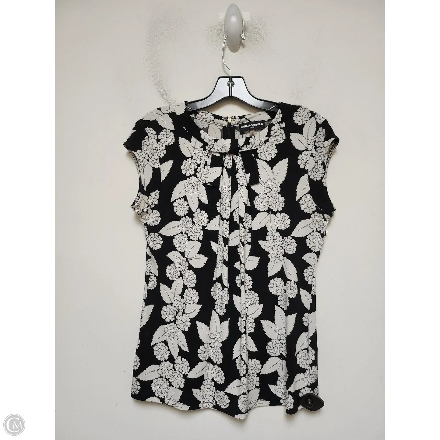 Top Sleeveless Designer By Karl Lagerfeld In Floral Print, Size: S
