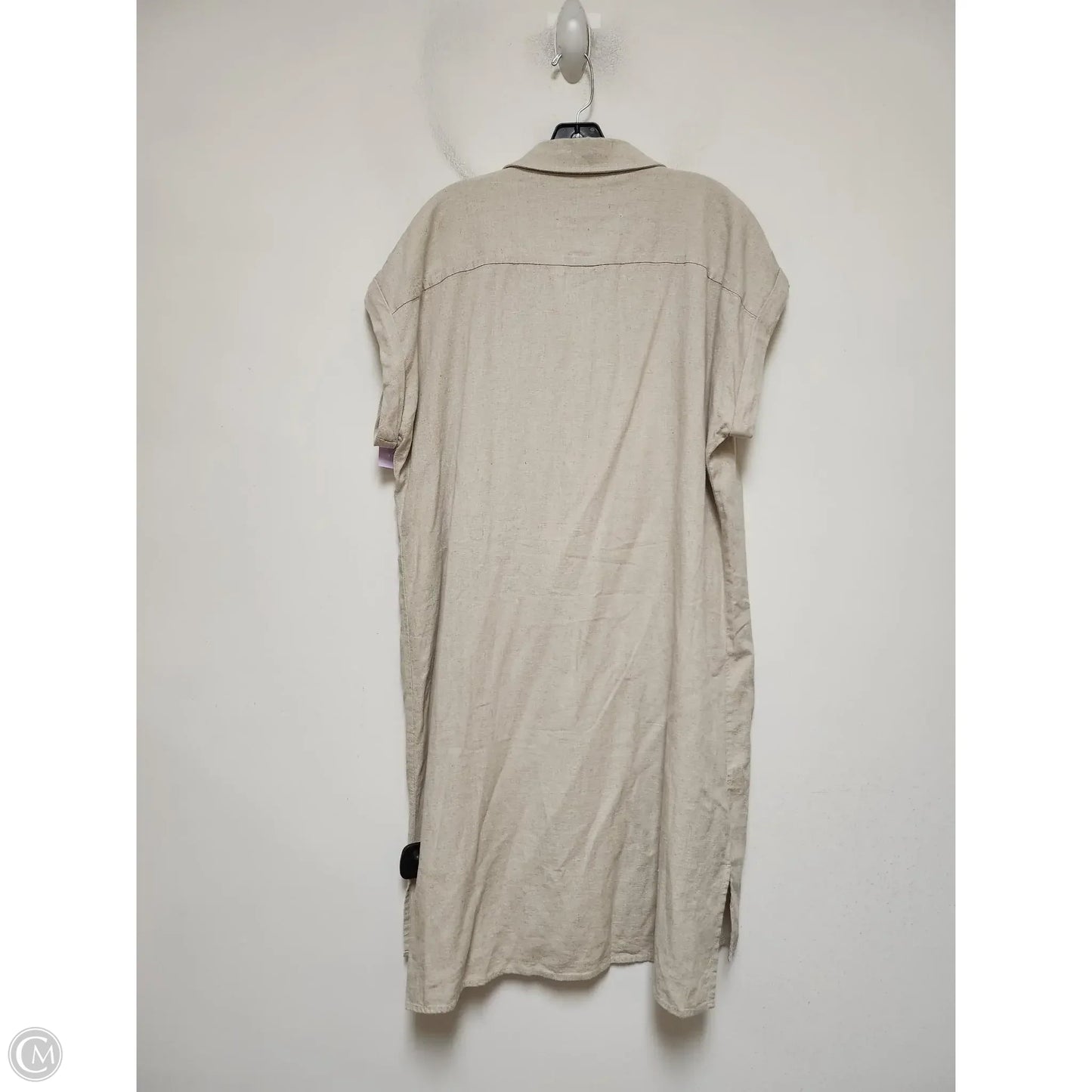 Dress Casual Midi By Calvin Klein In Beige, Size: Xl