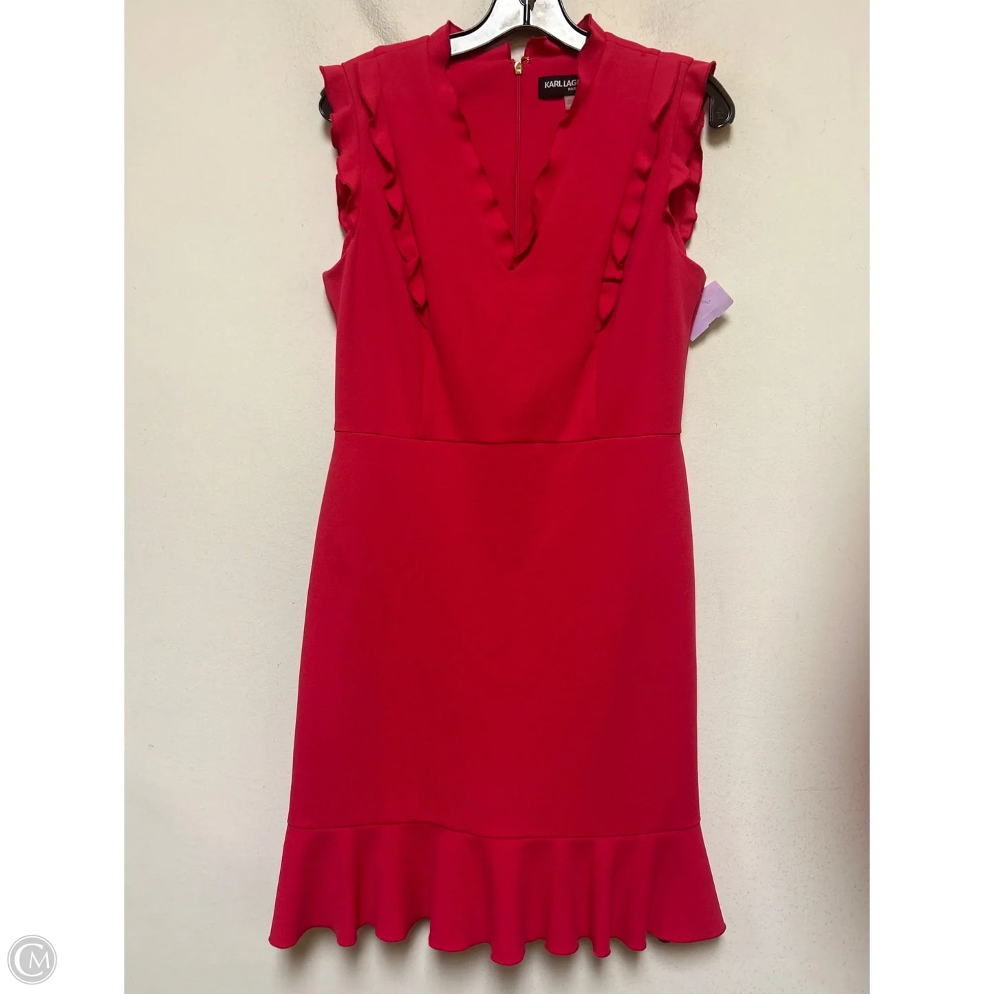 Dress Designer By Karl Lagerfeld In Pink, Size: S