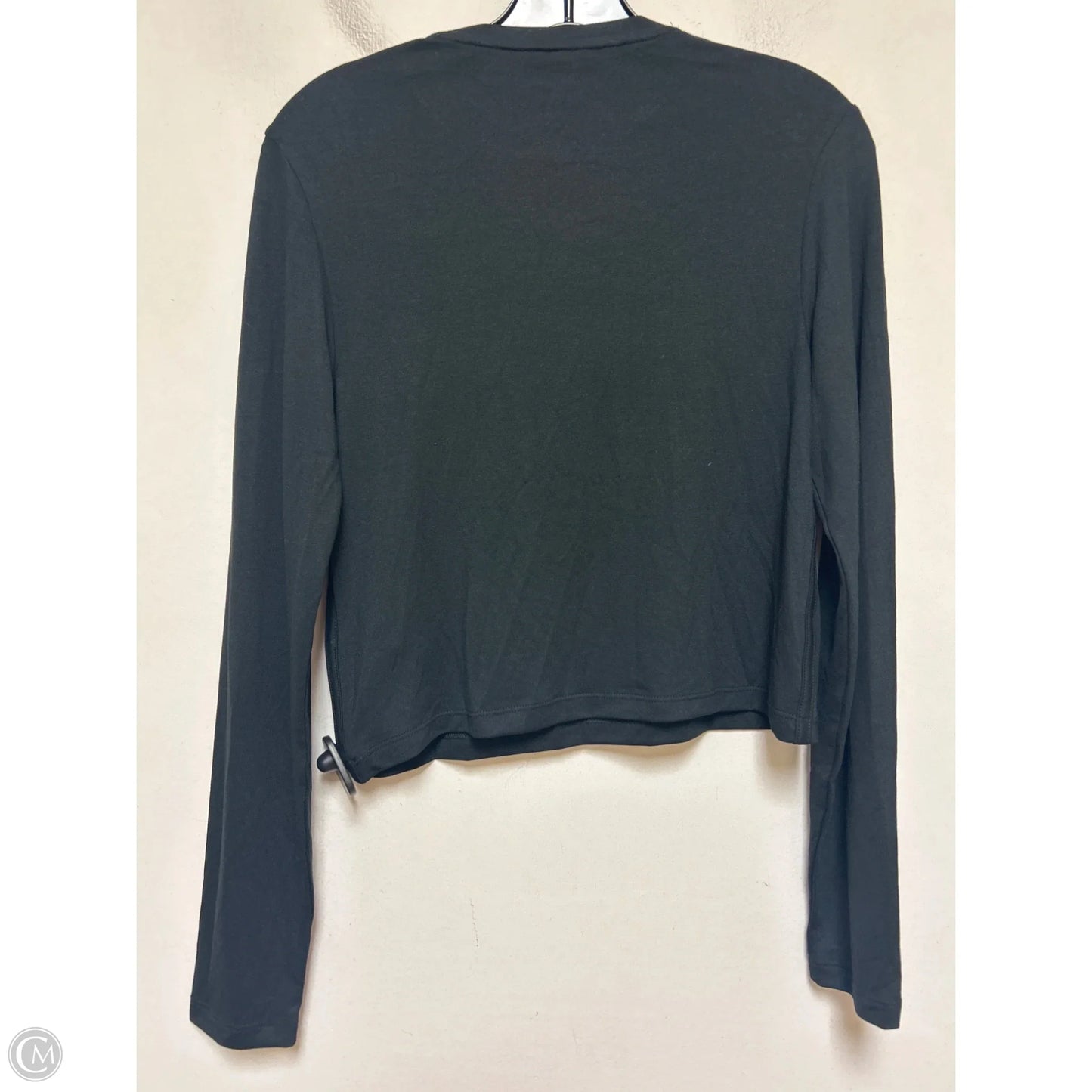 Athletic Top Long Sleeve Crewneck By Reebok In Black, Size: Xs