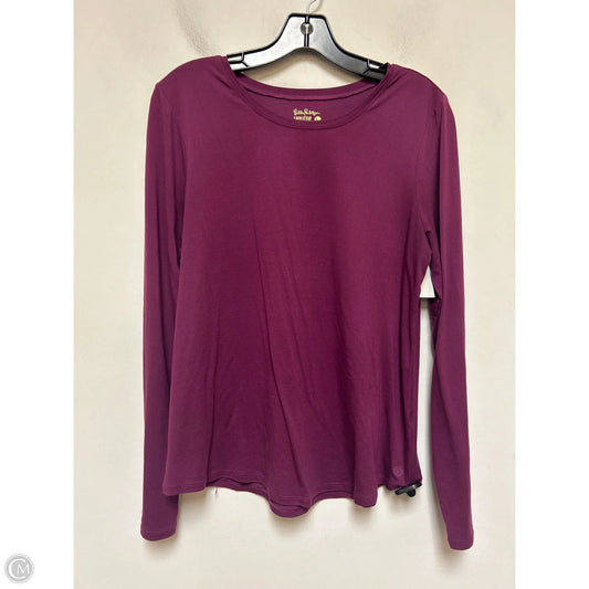 Top Long Sleeve Designer By Lilly Pulitzer In Purple, Size: L