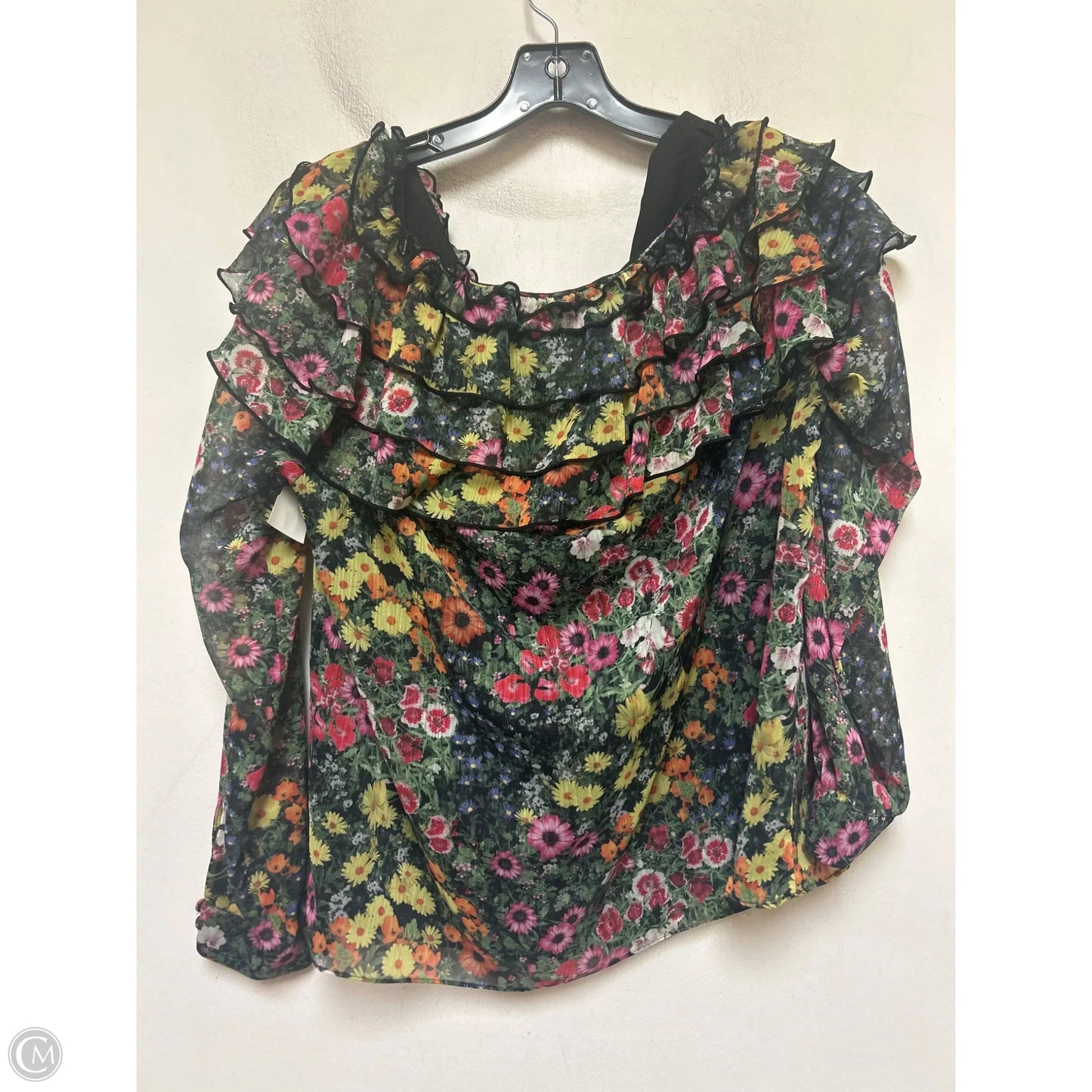 Top Long Sleeve By Ted Baker In Floral Print, Size: S