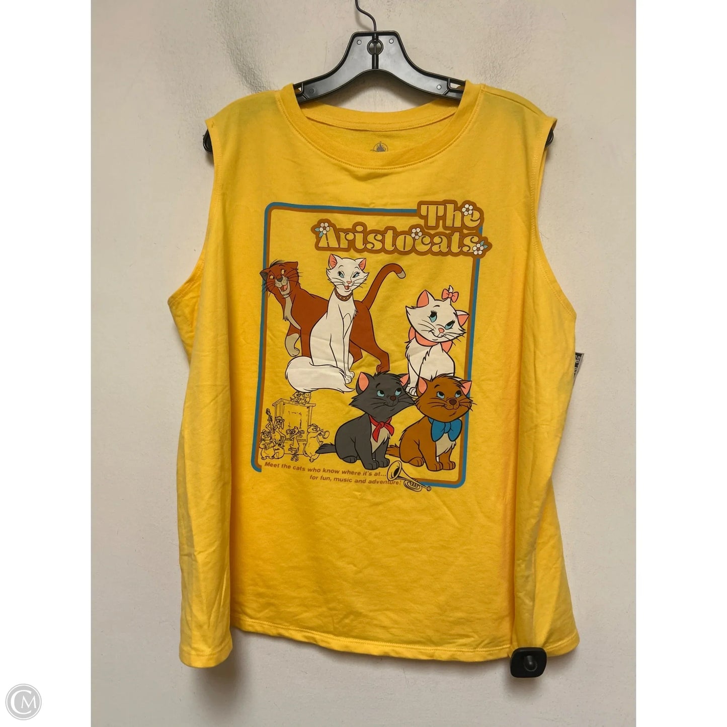Top Sleeveless Basic By Disney Store In Yellow, Size: 1x