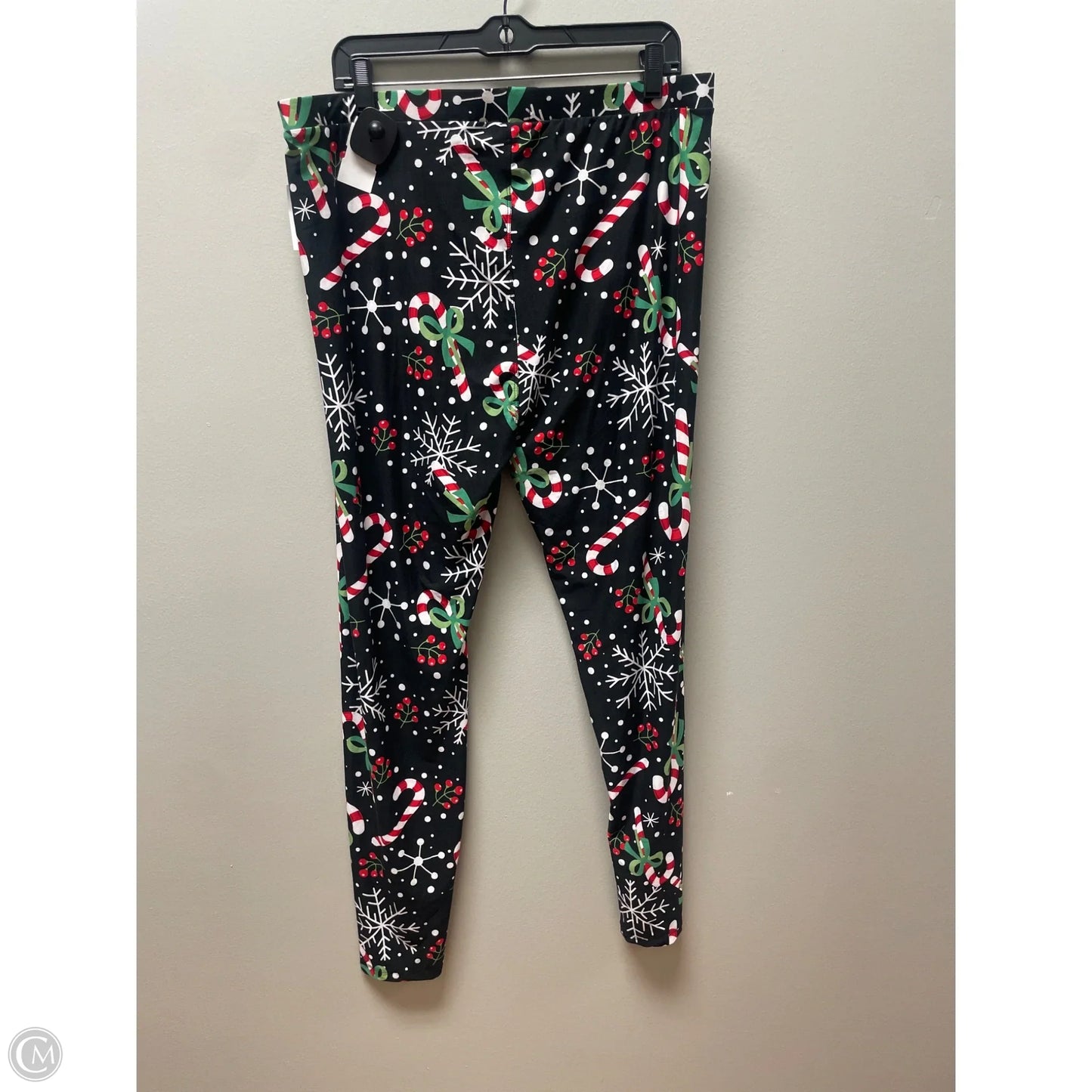 Pants Leggings By Clothes Mentor In Black & Green, Size: 3x