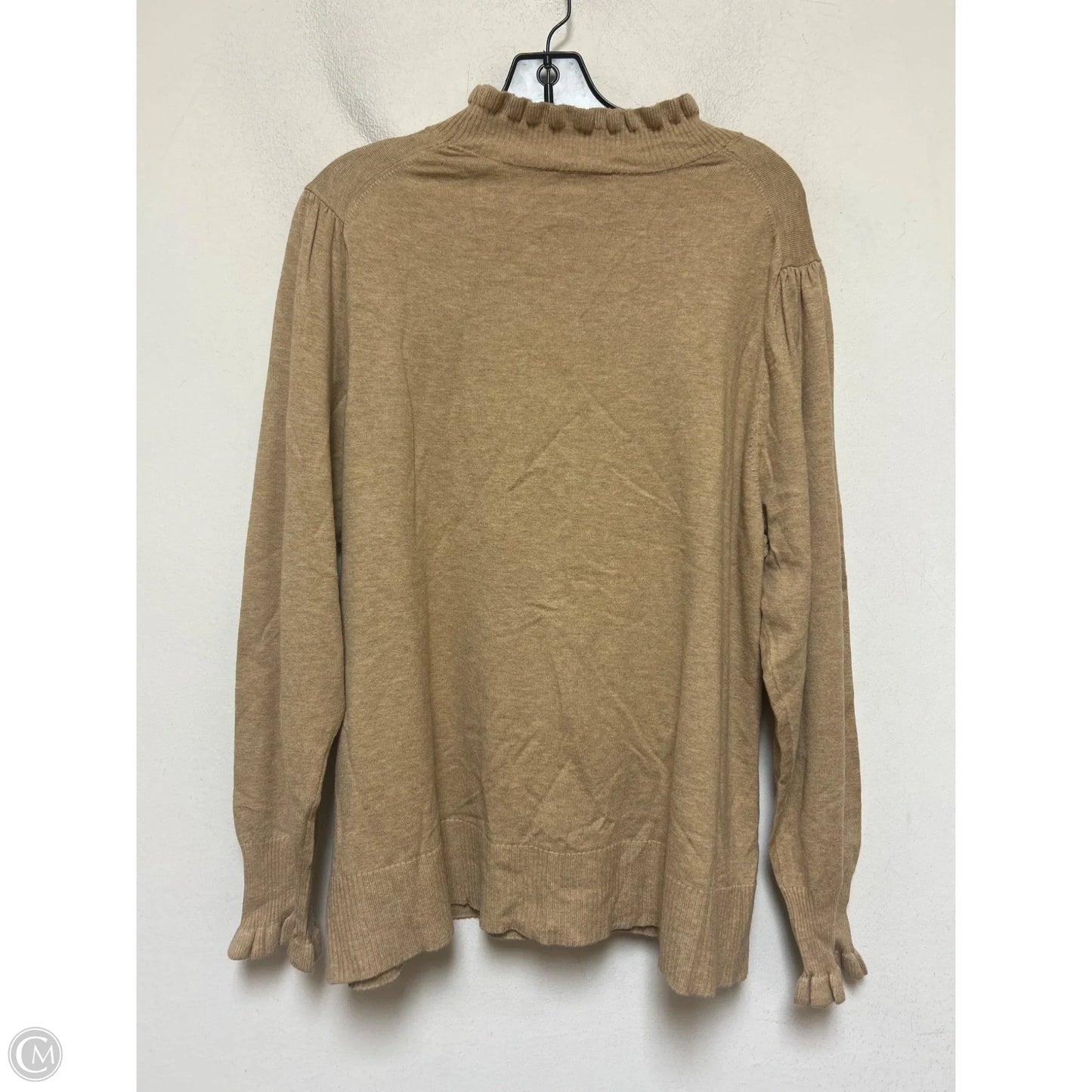 Top Long Sleeve By Cece In Tan, Size: 3x