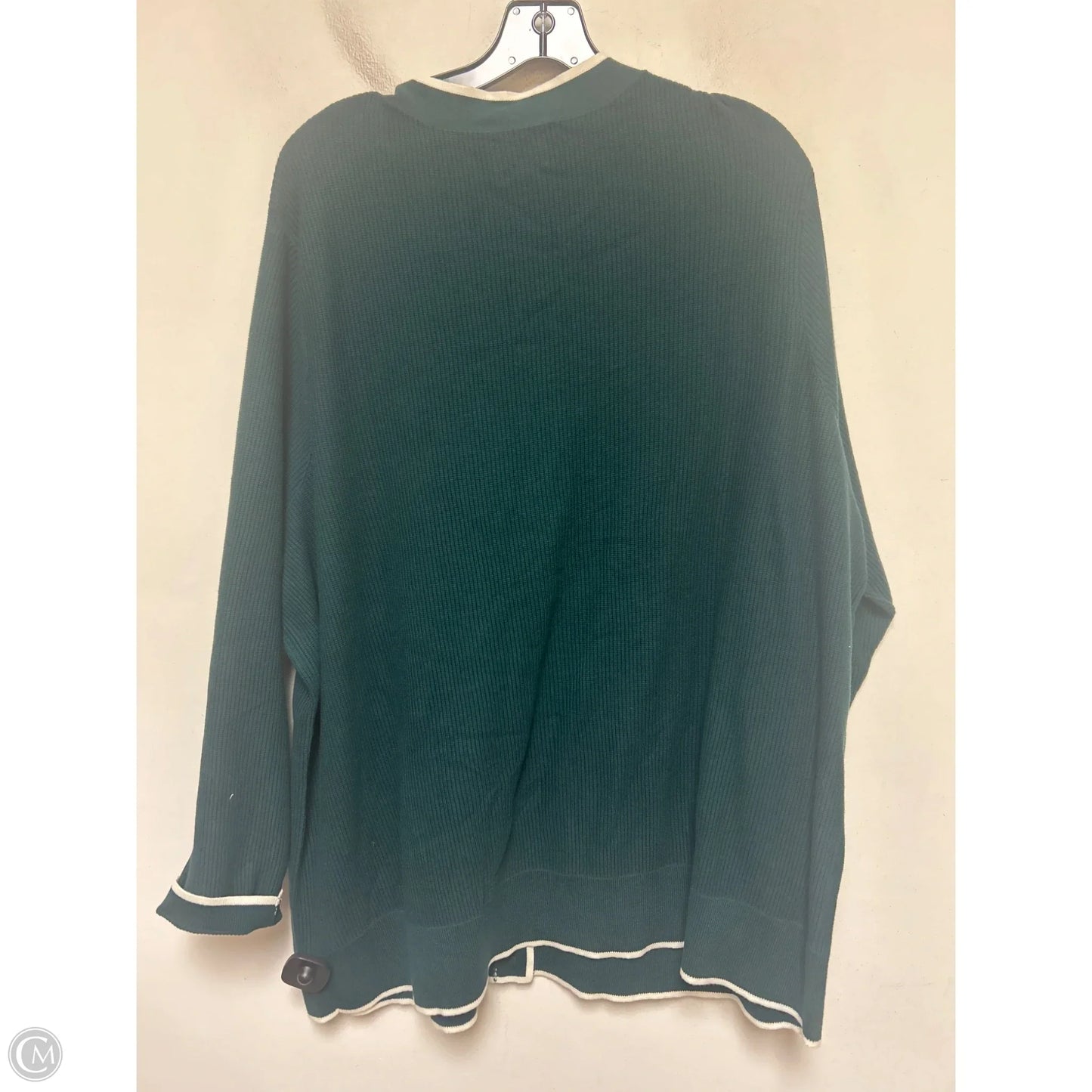 Cardigan By Lands End In Green, Size: 3x