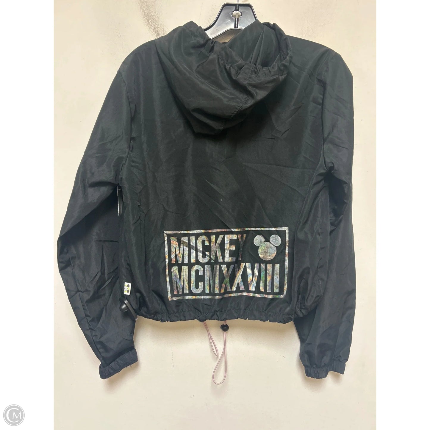 Jacket Windbreaker By Disney Store In Black, Size: S