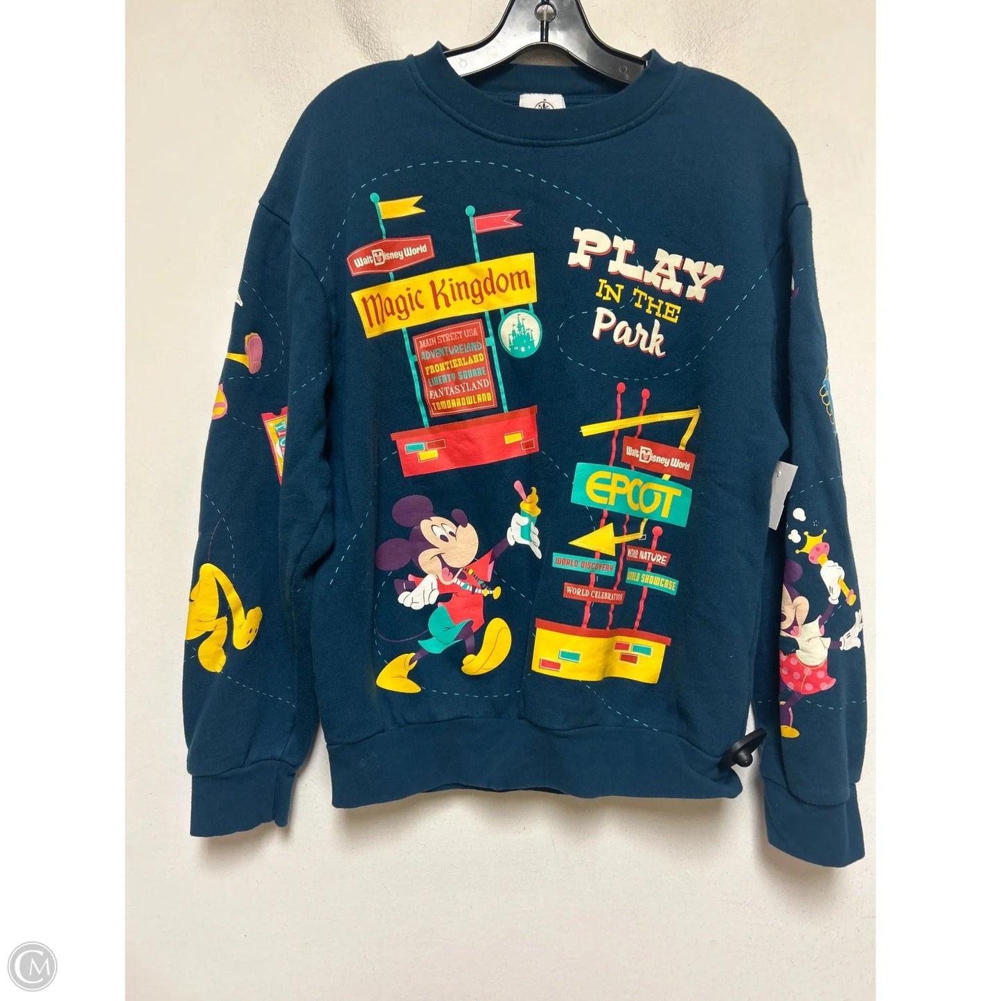 Sweatshirt Crewneck By Disney Store In Teal, Size: S