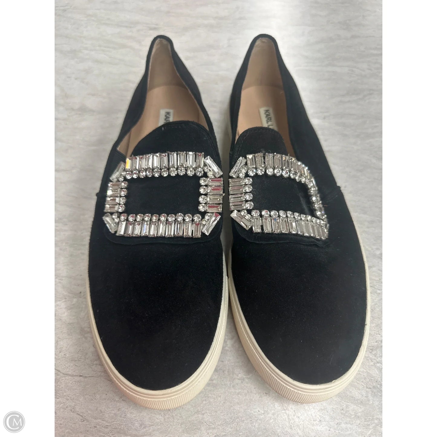 Shoes Designer By Karl Lagerfeld In Black, Size: 10