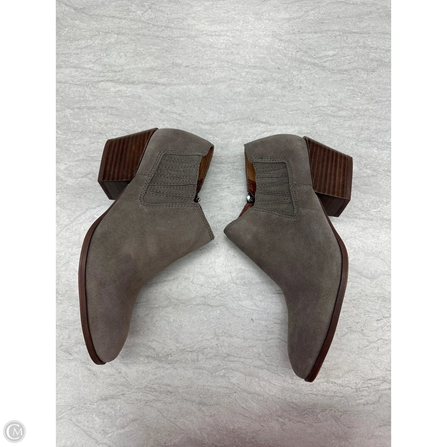 Boots Ankle Heels By Franco Sarto In Taupe, Size: 7.5